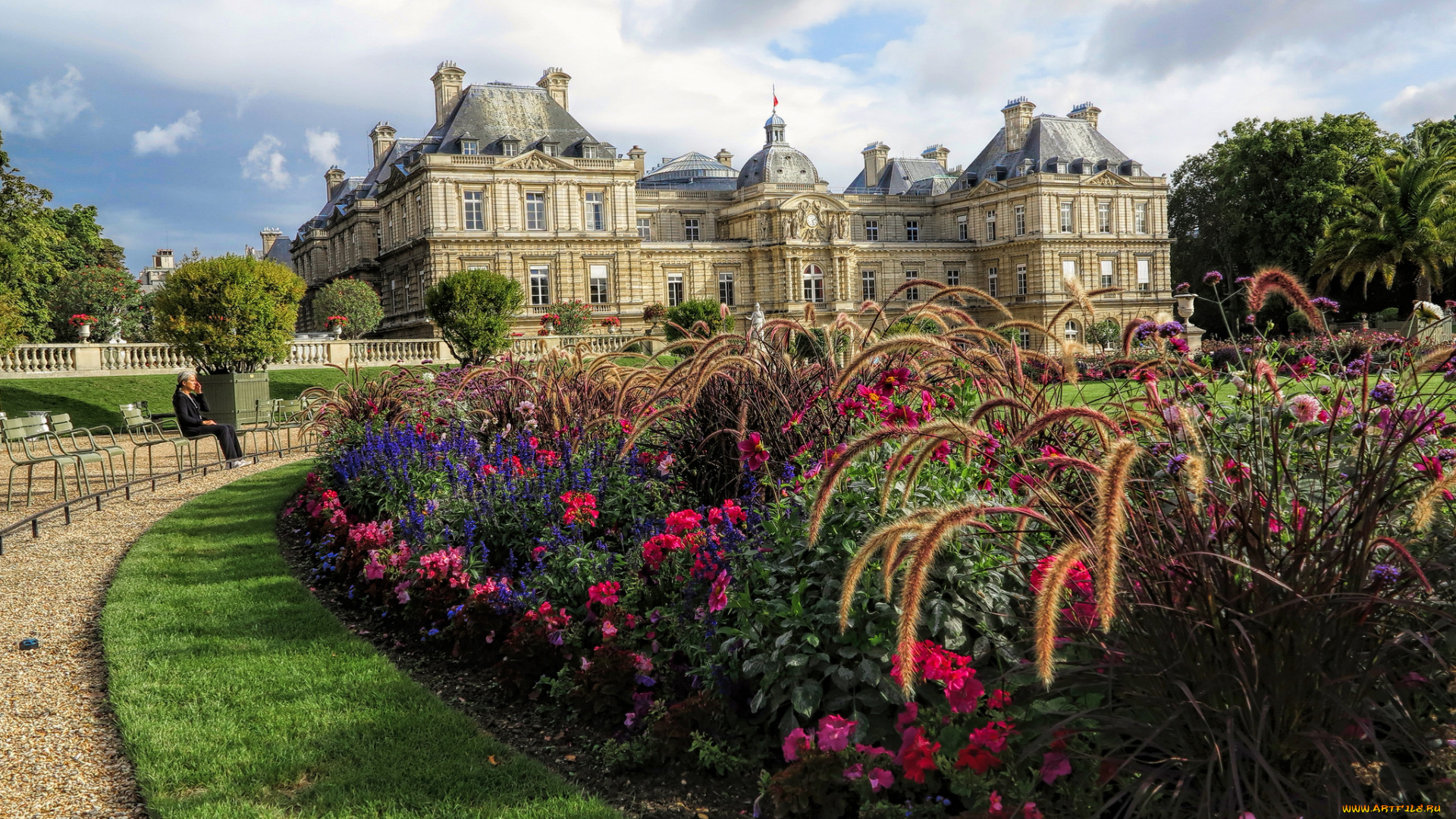luxembourg, gardens, , paris, города, париж, , франция, дворец, парк