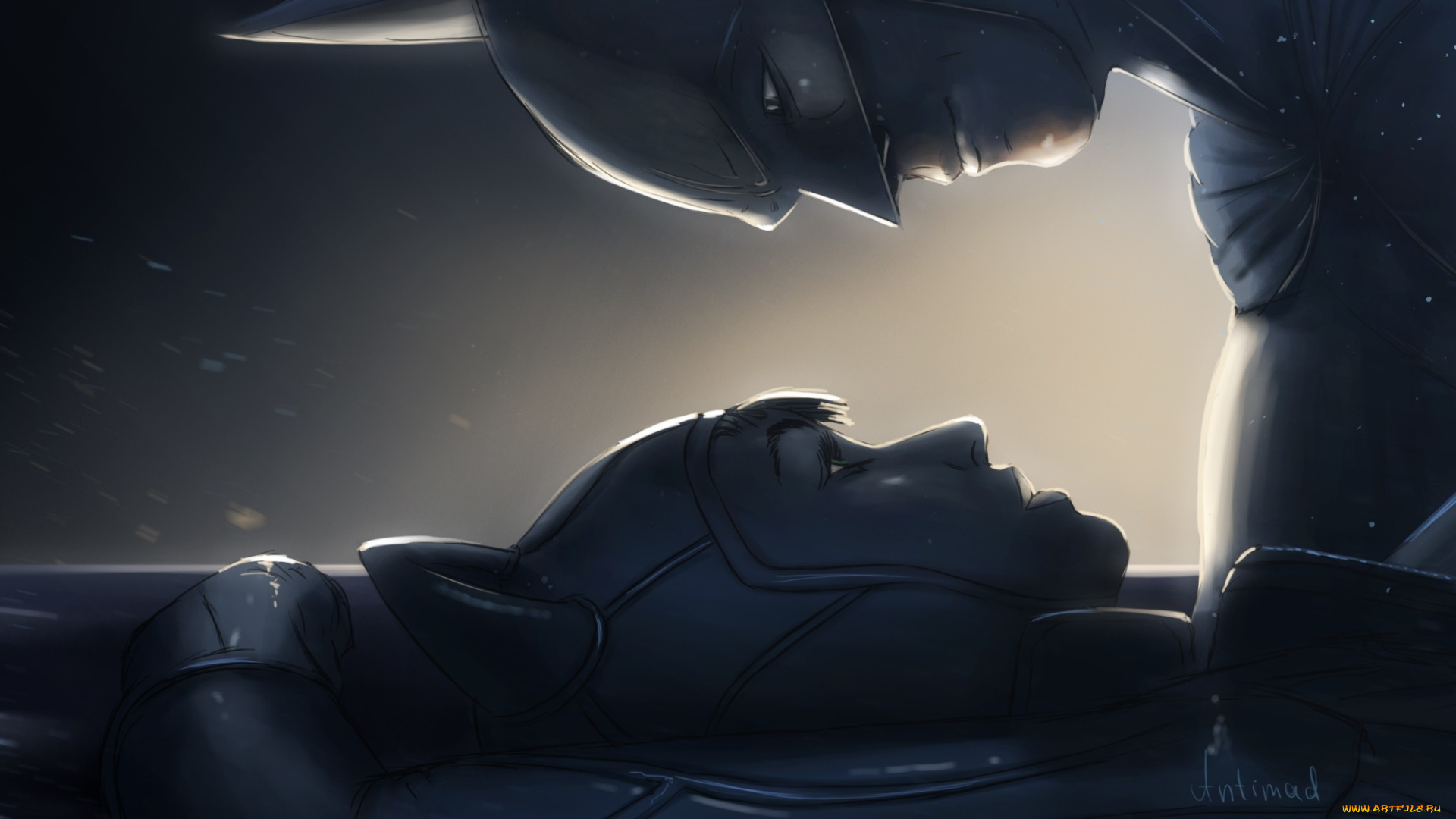 рисованное, комиксы, batman, взгляд, маска, костюмы, арт, catwoman