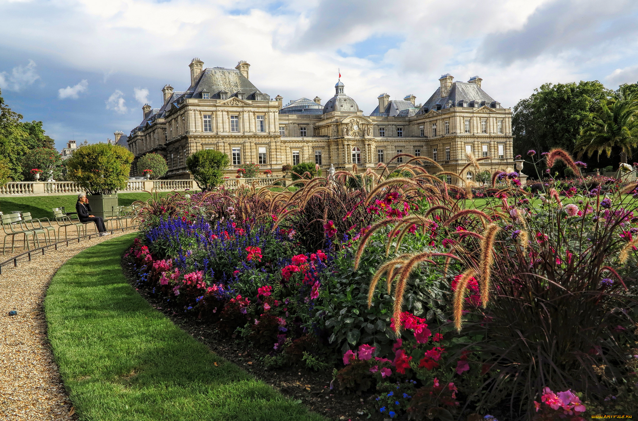 luxembourg, gardens, , paris, города, париж, , франция, дворец, парк