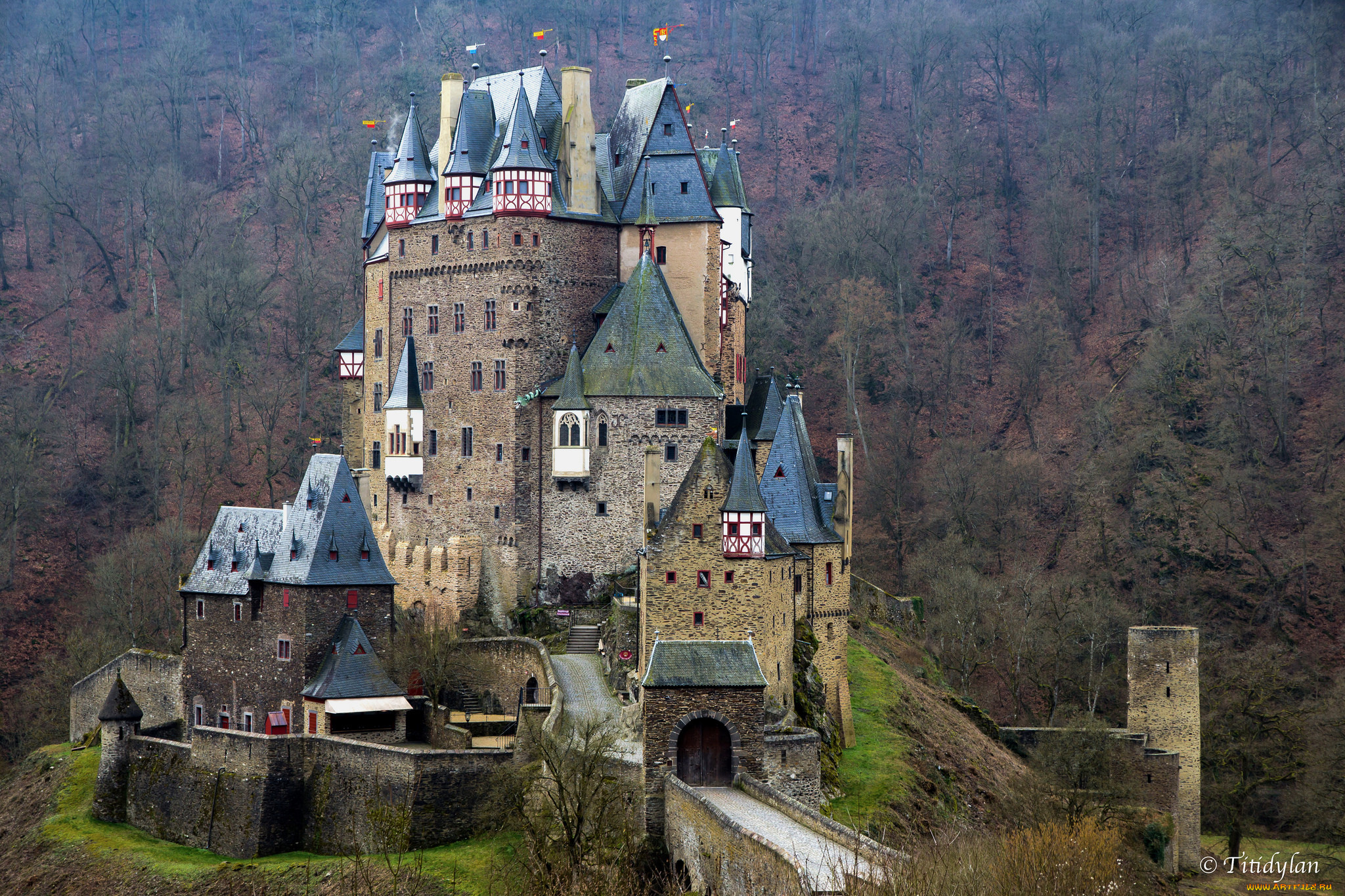 eltz, castle, города, замки, германии, замок