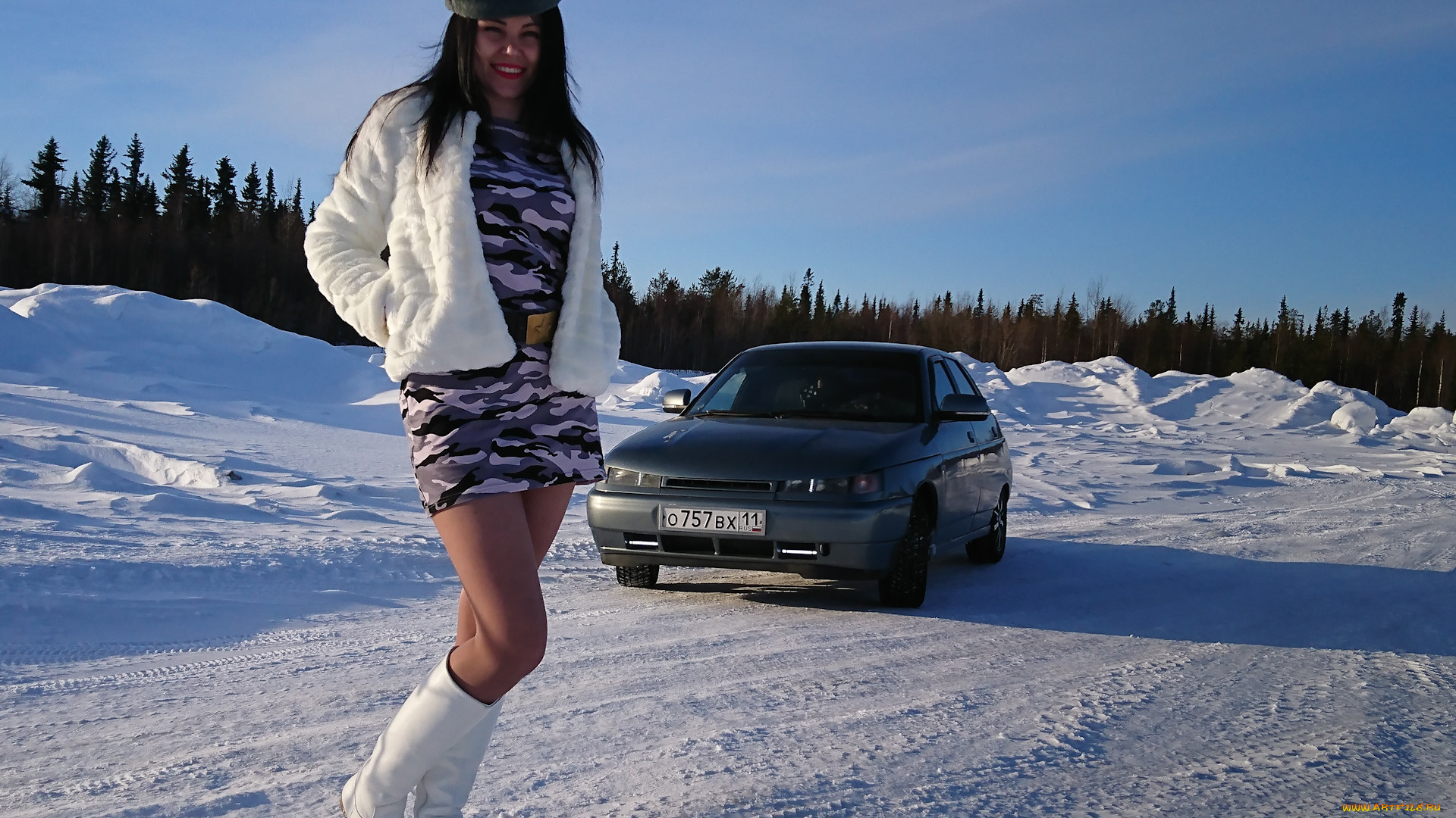 автомобили, -авто, с, девушками, лада, 2112