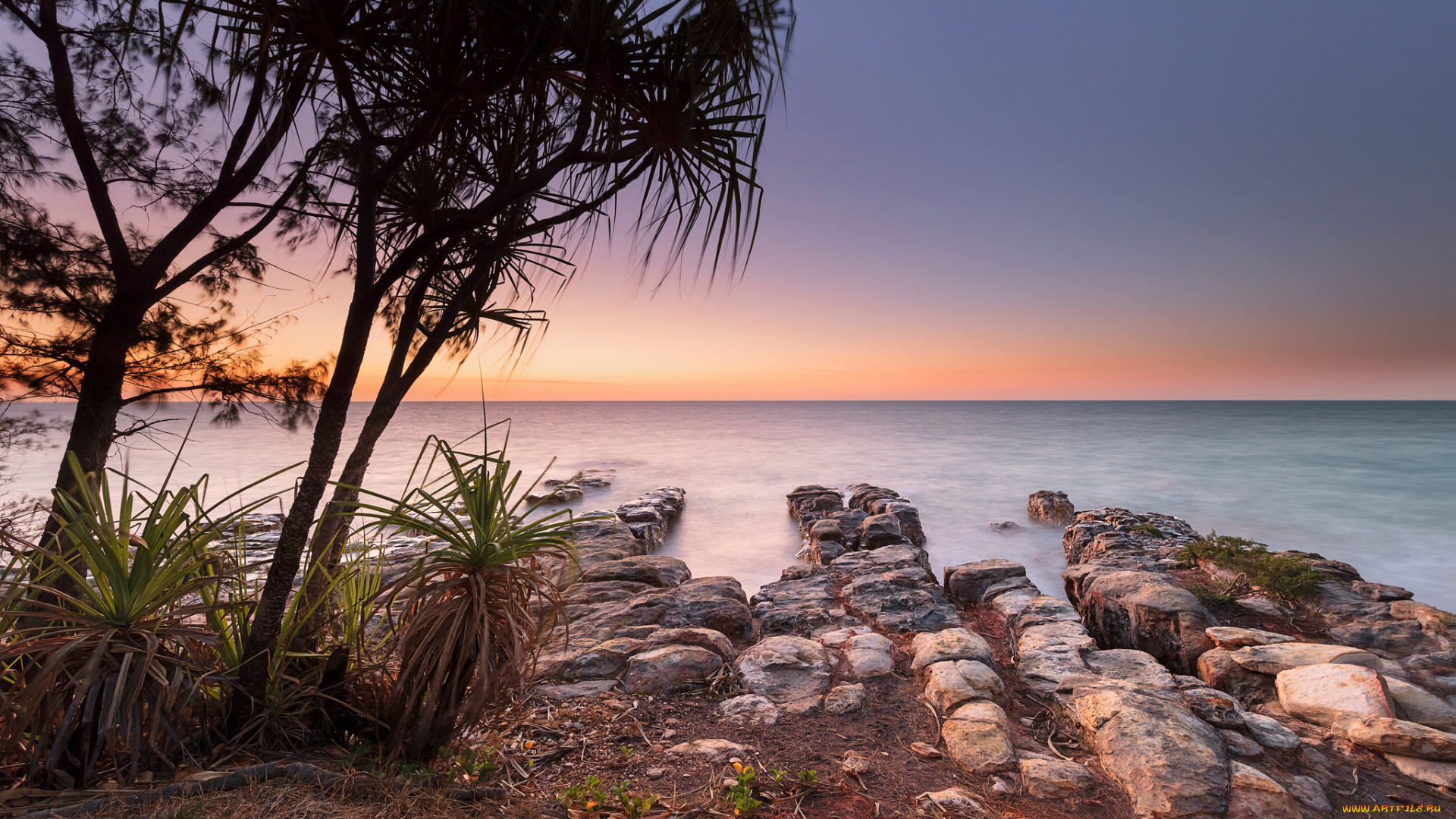 природа, побережье, простор