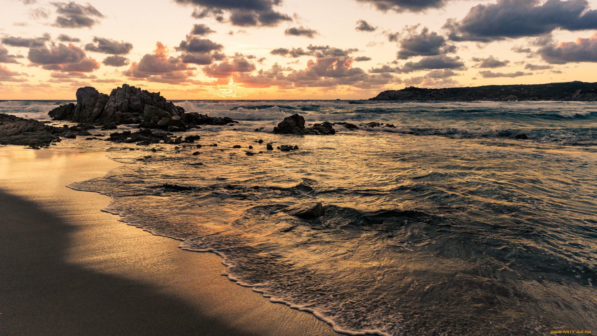 природа, побережье, простор