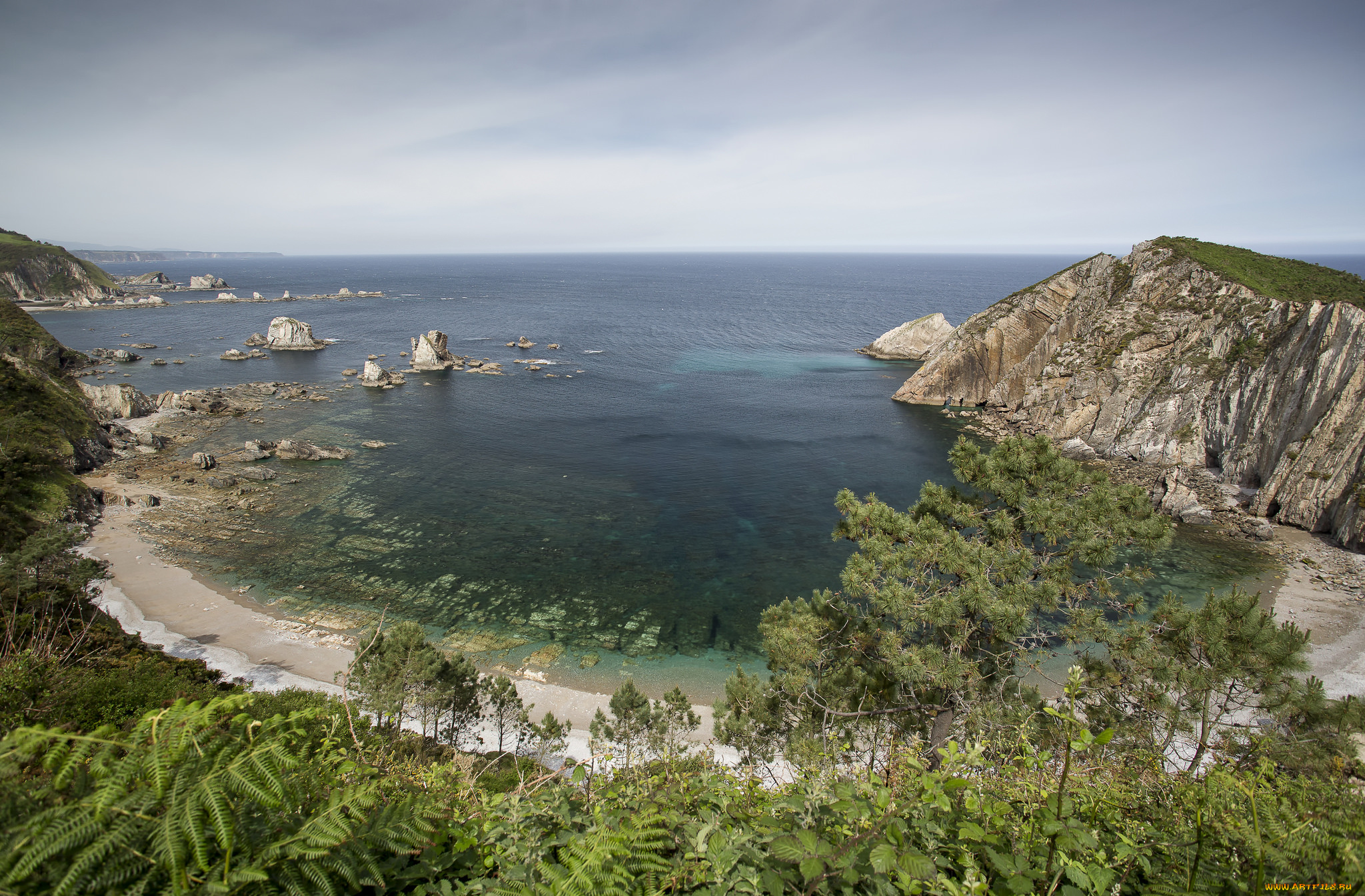 природа, побережье, простор