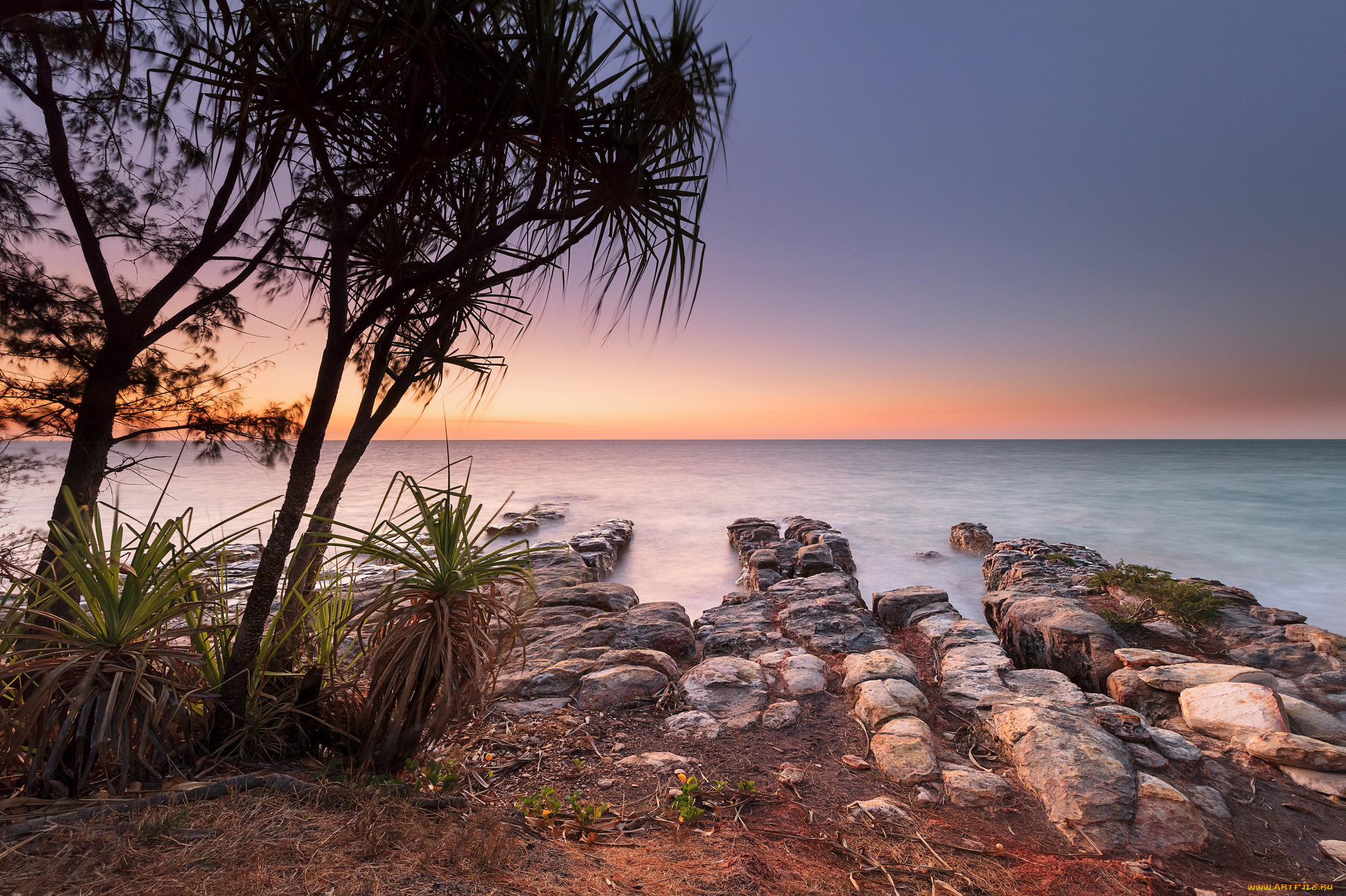 природа, побережье, простор