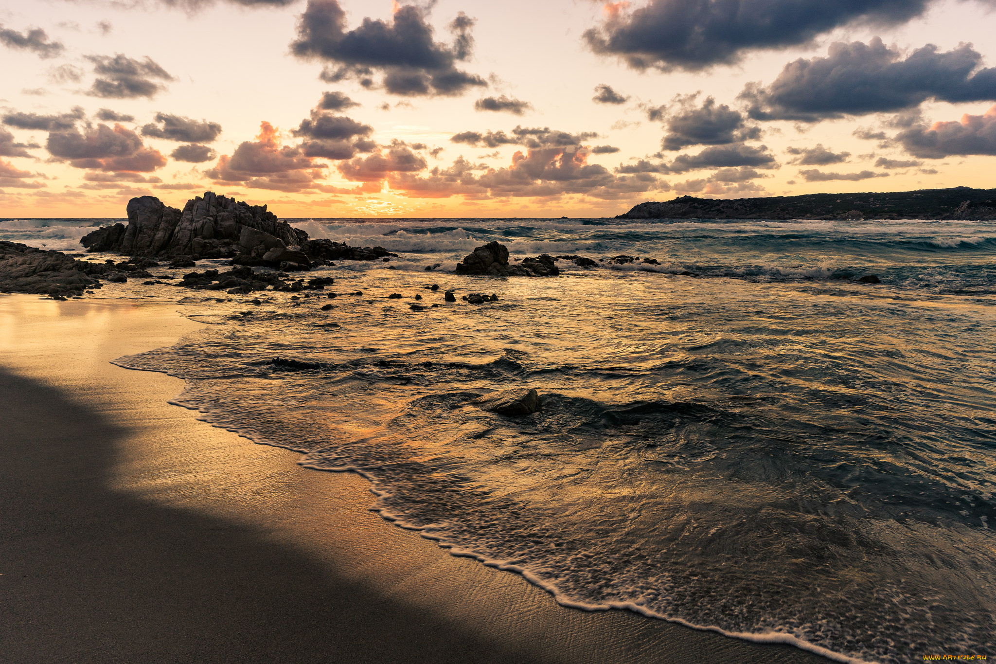 природа, побережье, простор