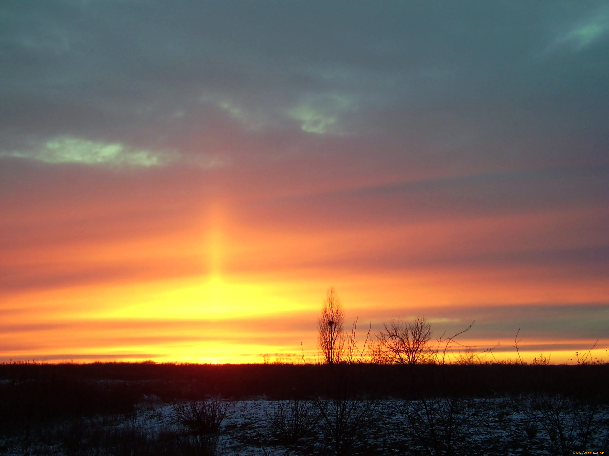 природа, восходы, закаты, снег, горизонт, закат, облака, небо