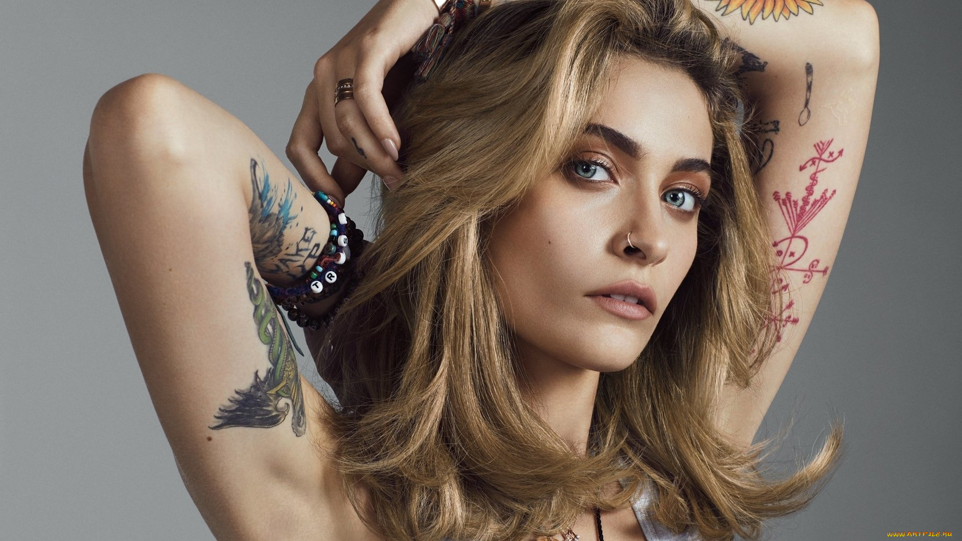 девушки, paris, jackson, пирсинг, тату