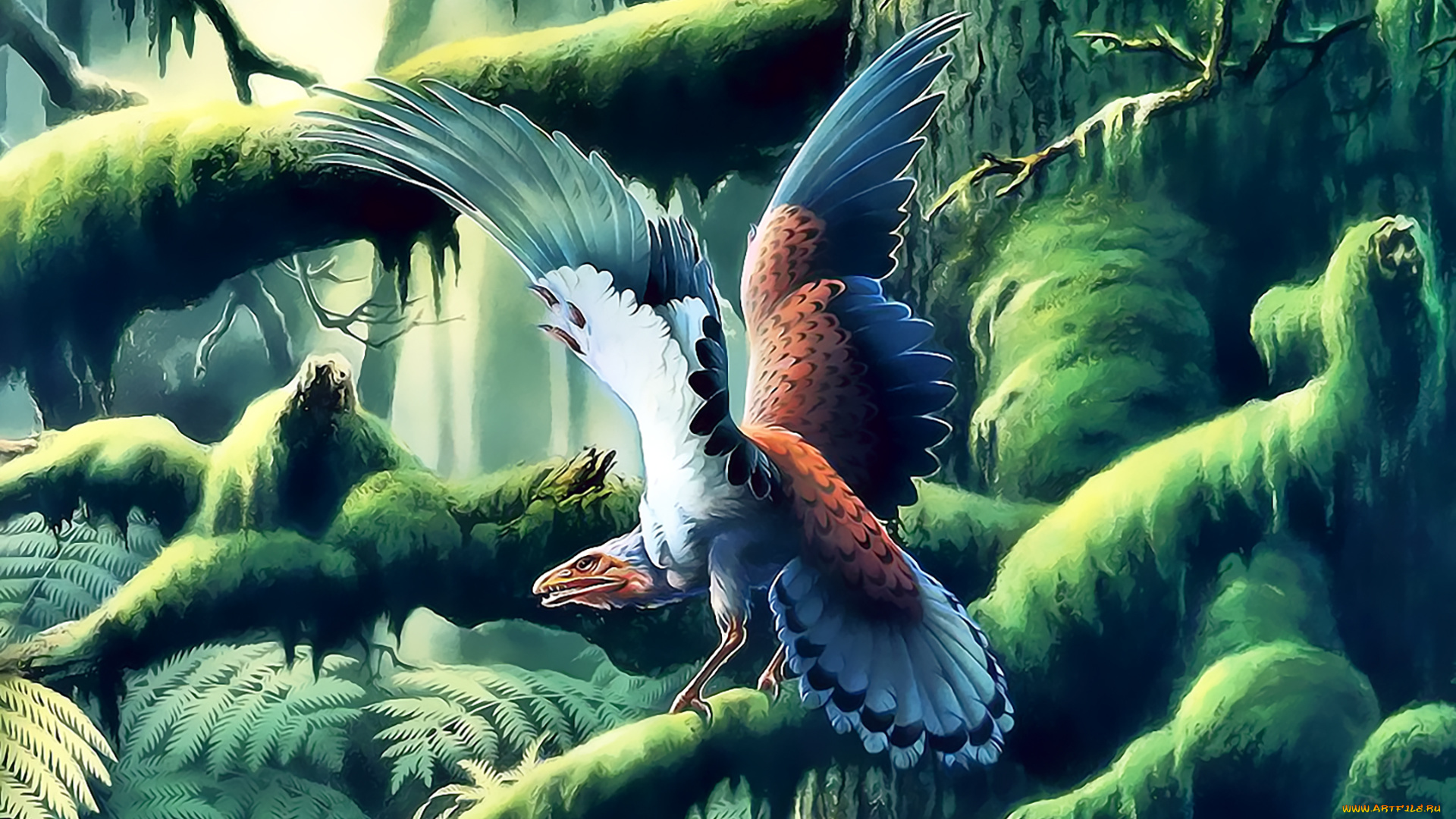 календари, фэнтези, птица, крылья, дерево, природа, растение, calendar, 2020