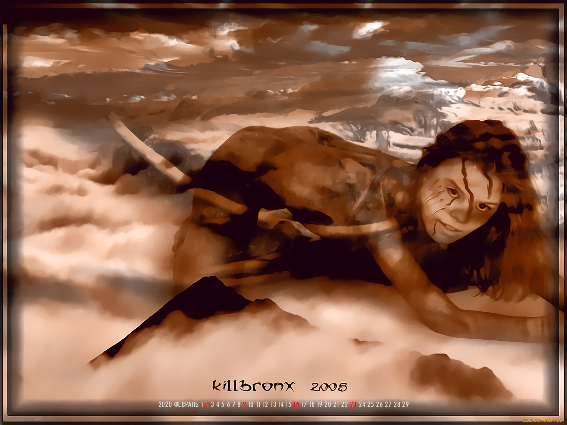 календари, фэнтези, рамка, образ, женщина, девушка, calendar, 2020