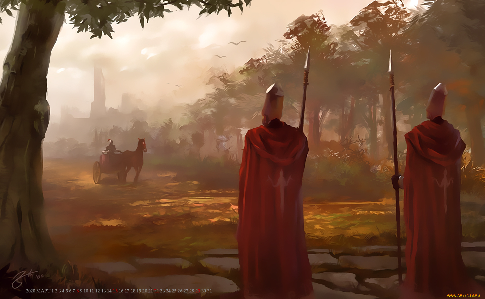 календари, фэнтези, воин, шлем, копье, оружие, стражник, лошадь, конь, calendar, 2020