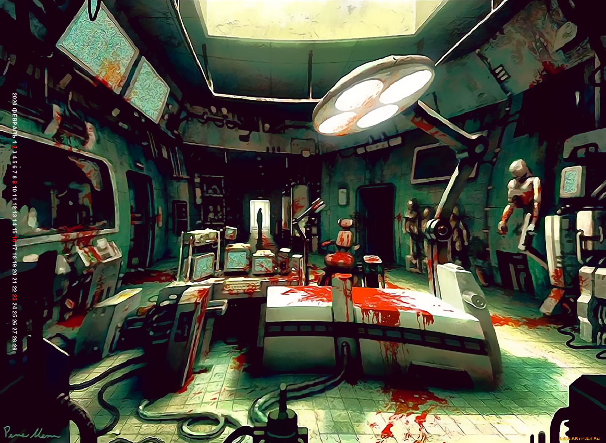 календари, фэнтези, лаборатория, кровь, инструмент, механизм, calendar, 2020