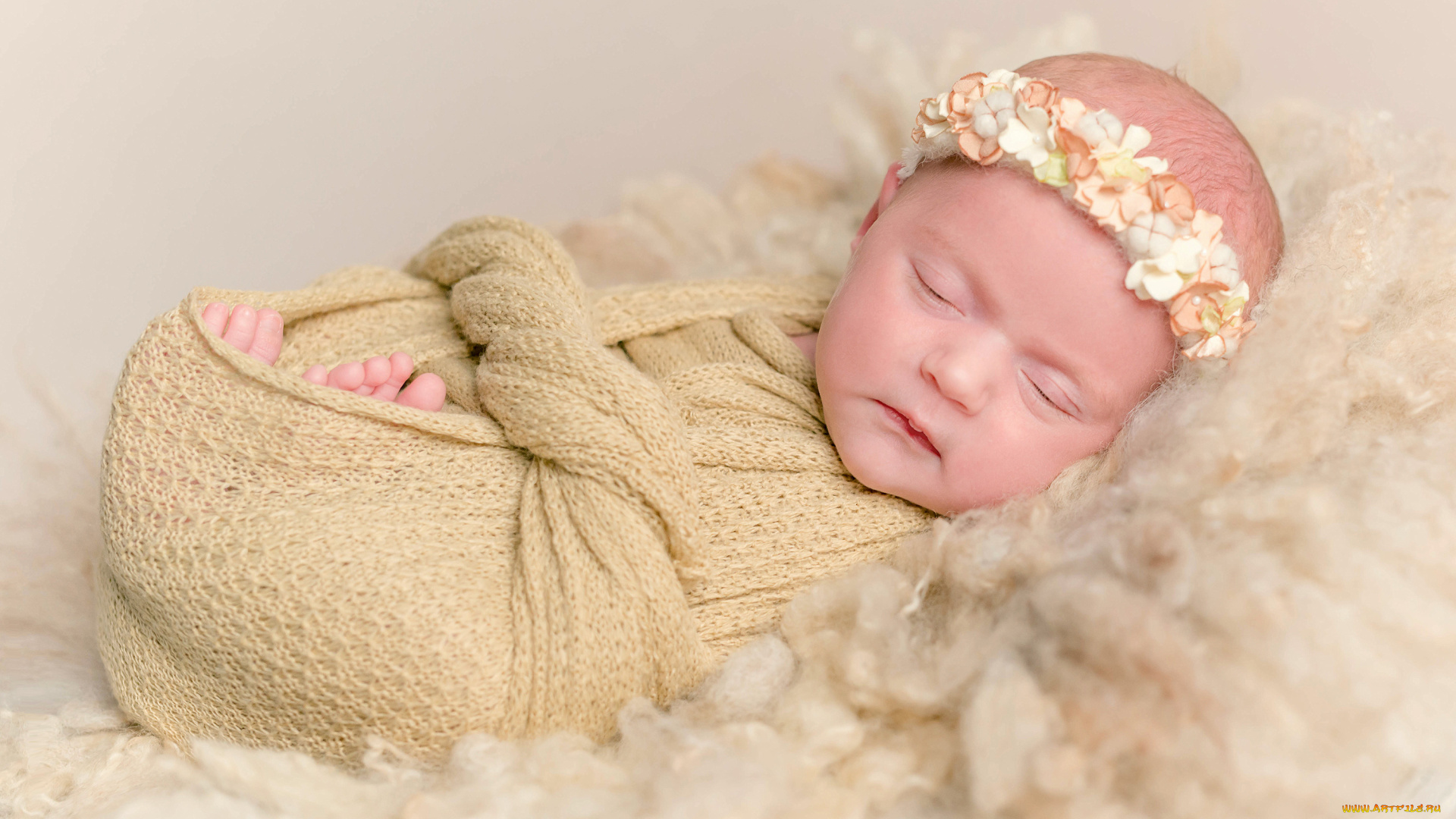 разное, дети, младенец, венок, полотенце