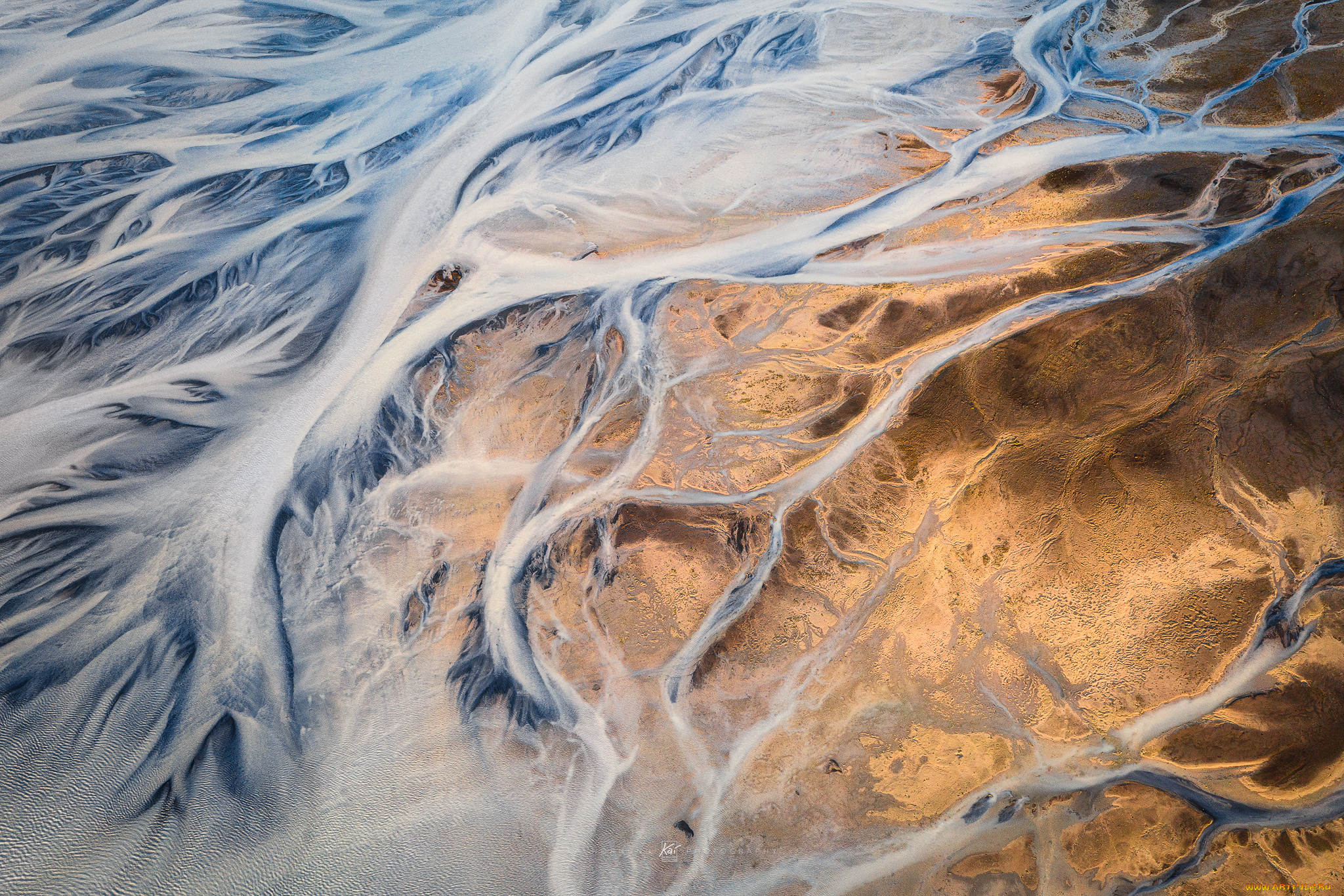 природа, реки, озера, вид, сверху