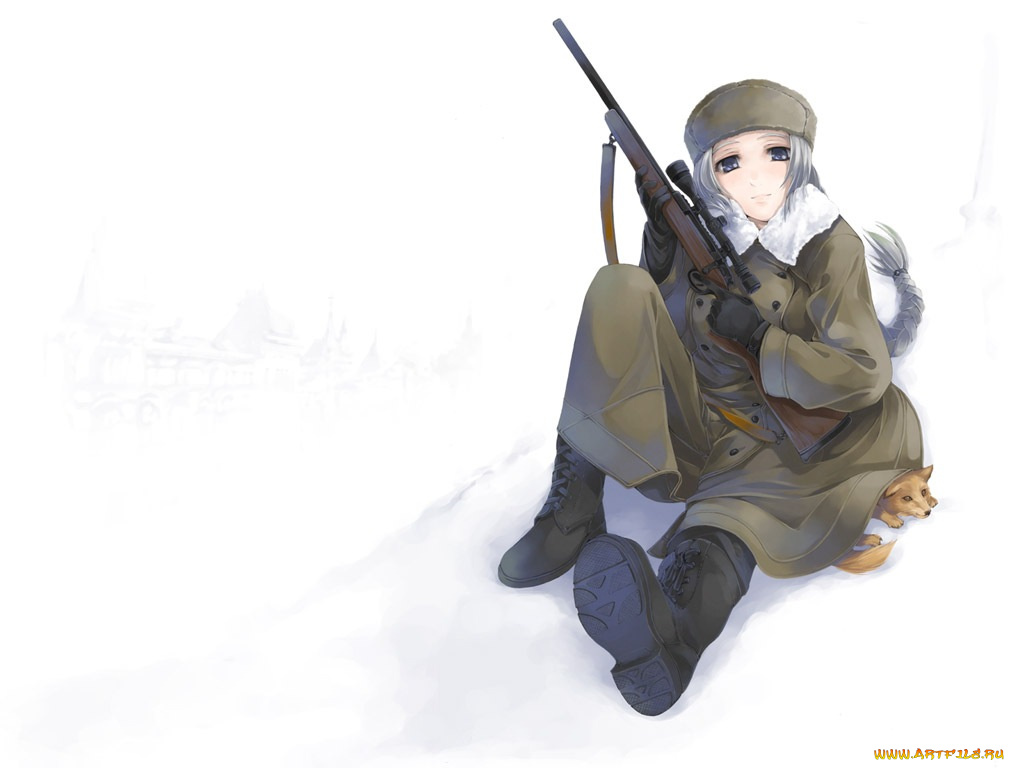 аниме, weapon, blood, technology