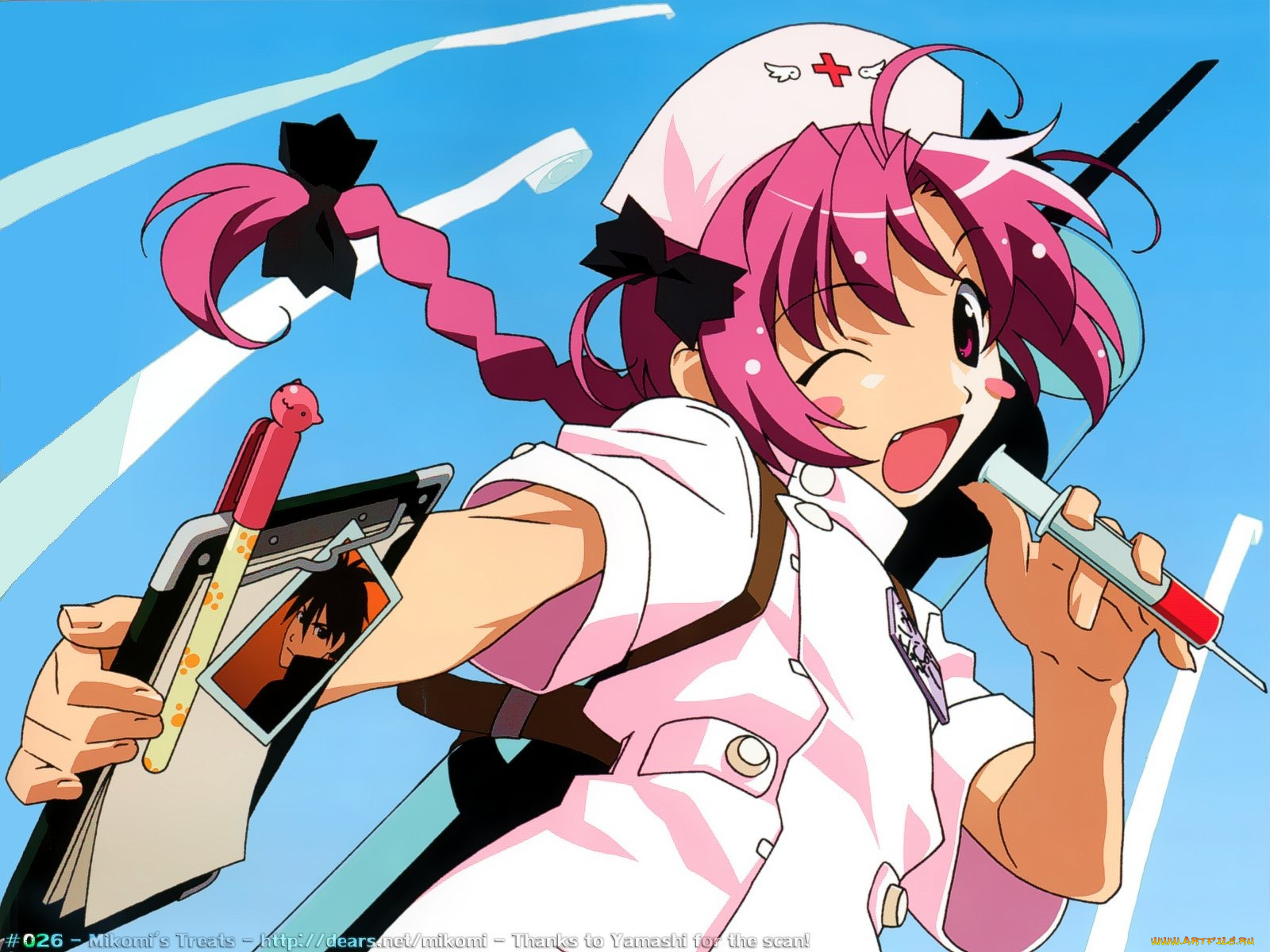 аниме, nurse, witch, komugi, chan