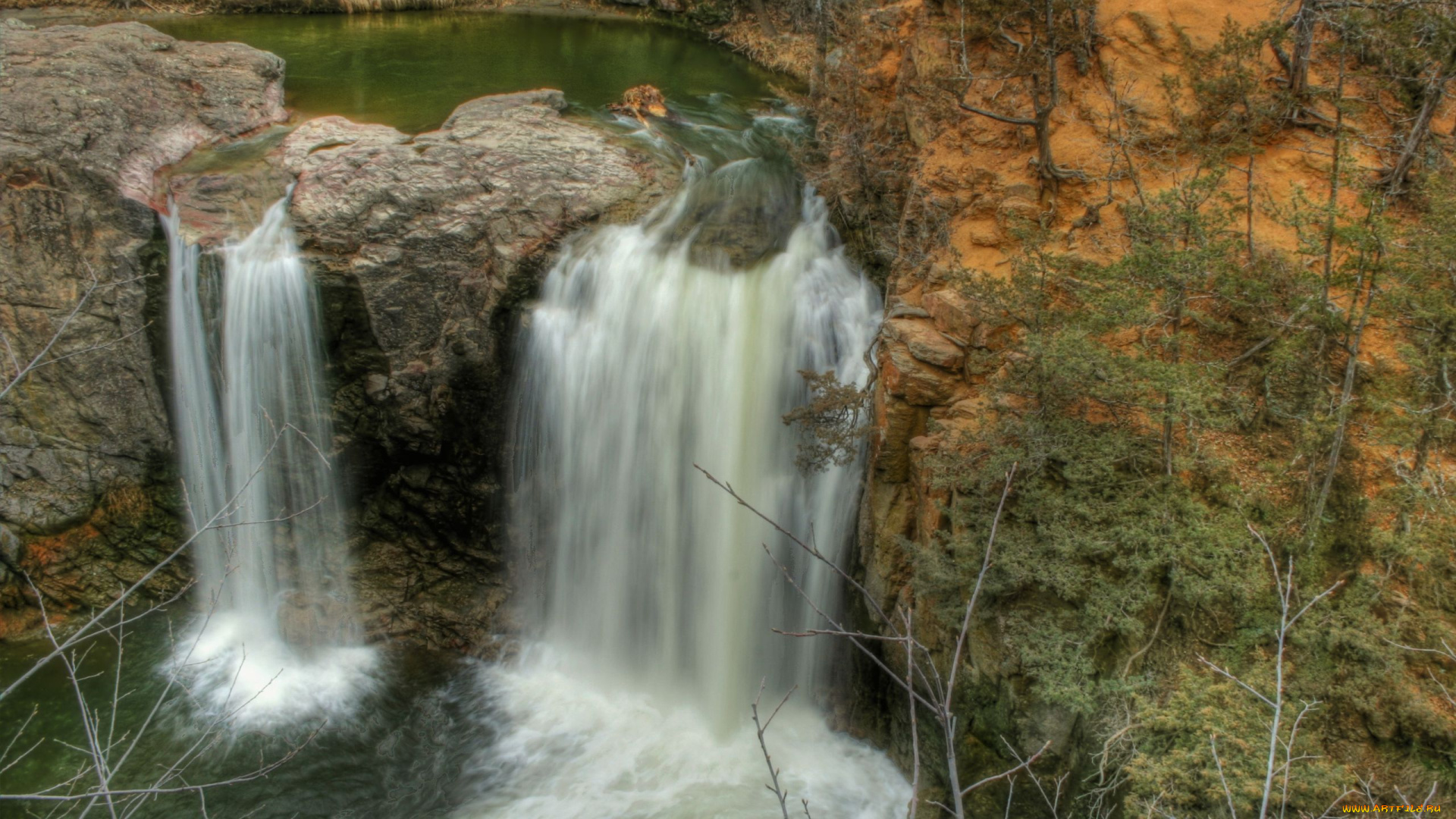 природа, водопады