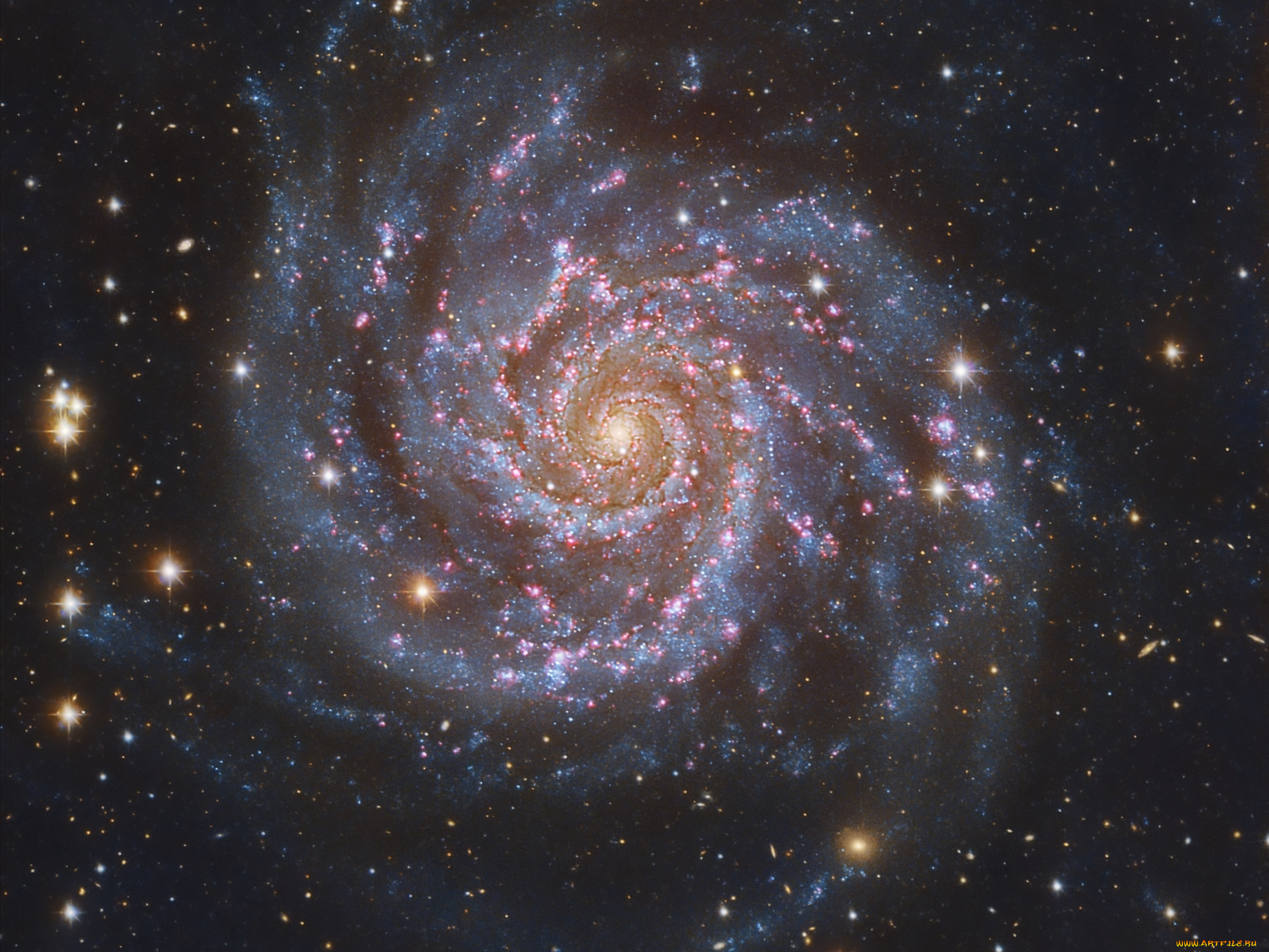 m74, космос, галактики, туманности