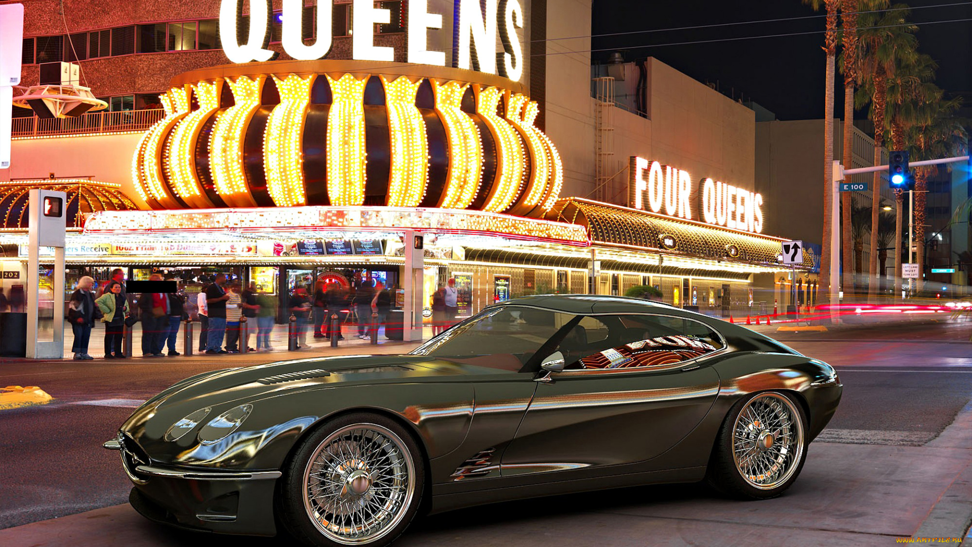 автомобили, 3д, jaguar, growler-e