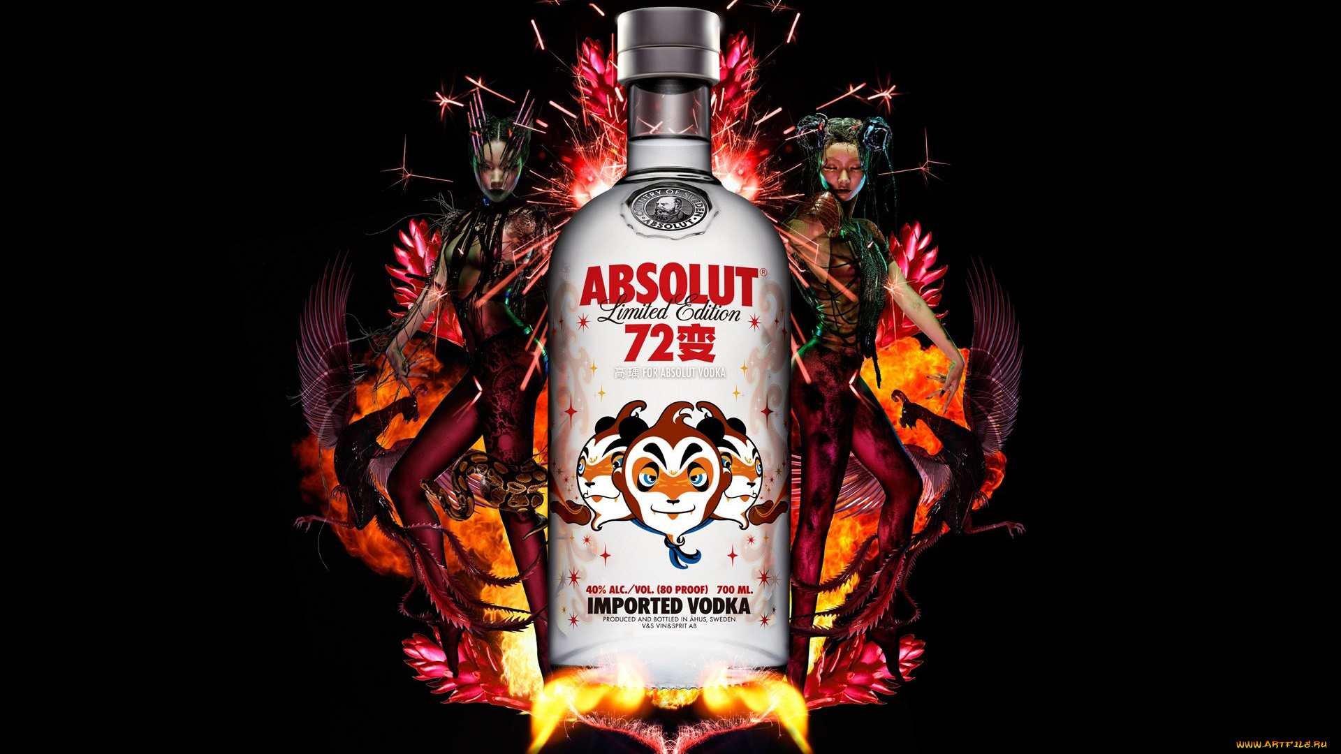 бренды, absolut, бутылка