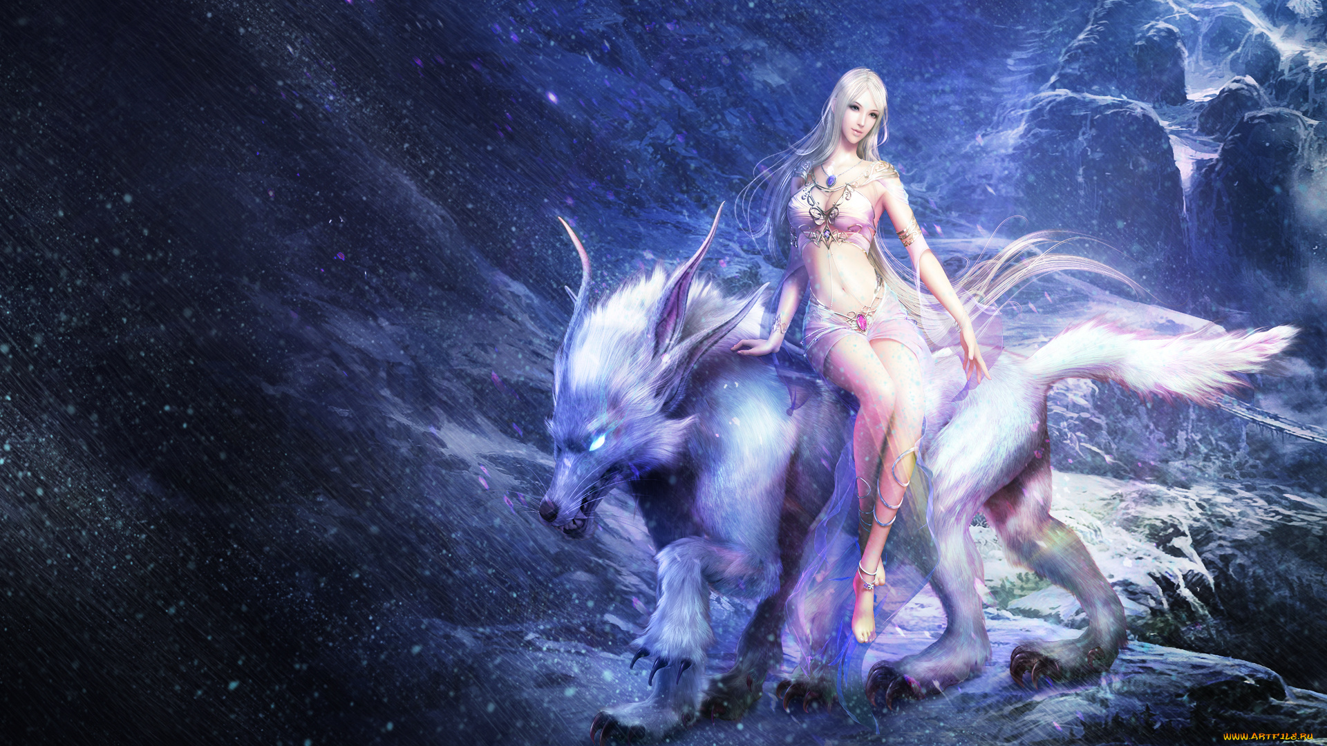 forsaken, world, видео, игры, горы, девушка, зверь