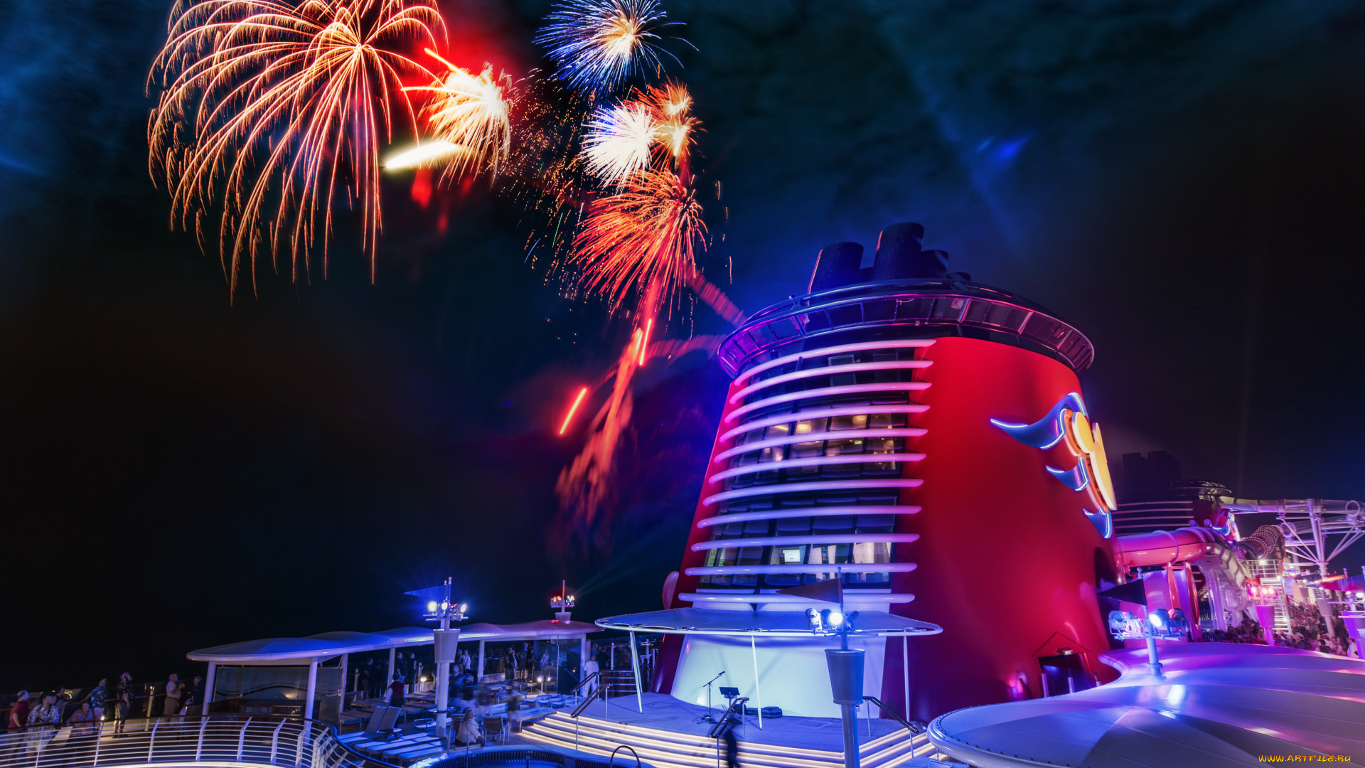интерьер, каюты, помещения, на, корабле, круиз, фейерверк