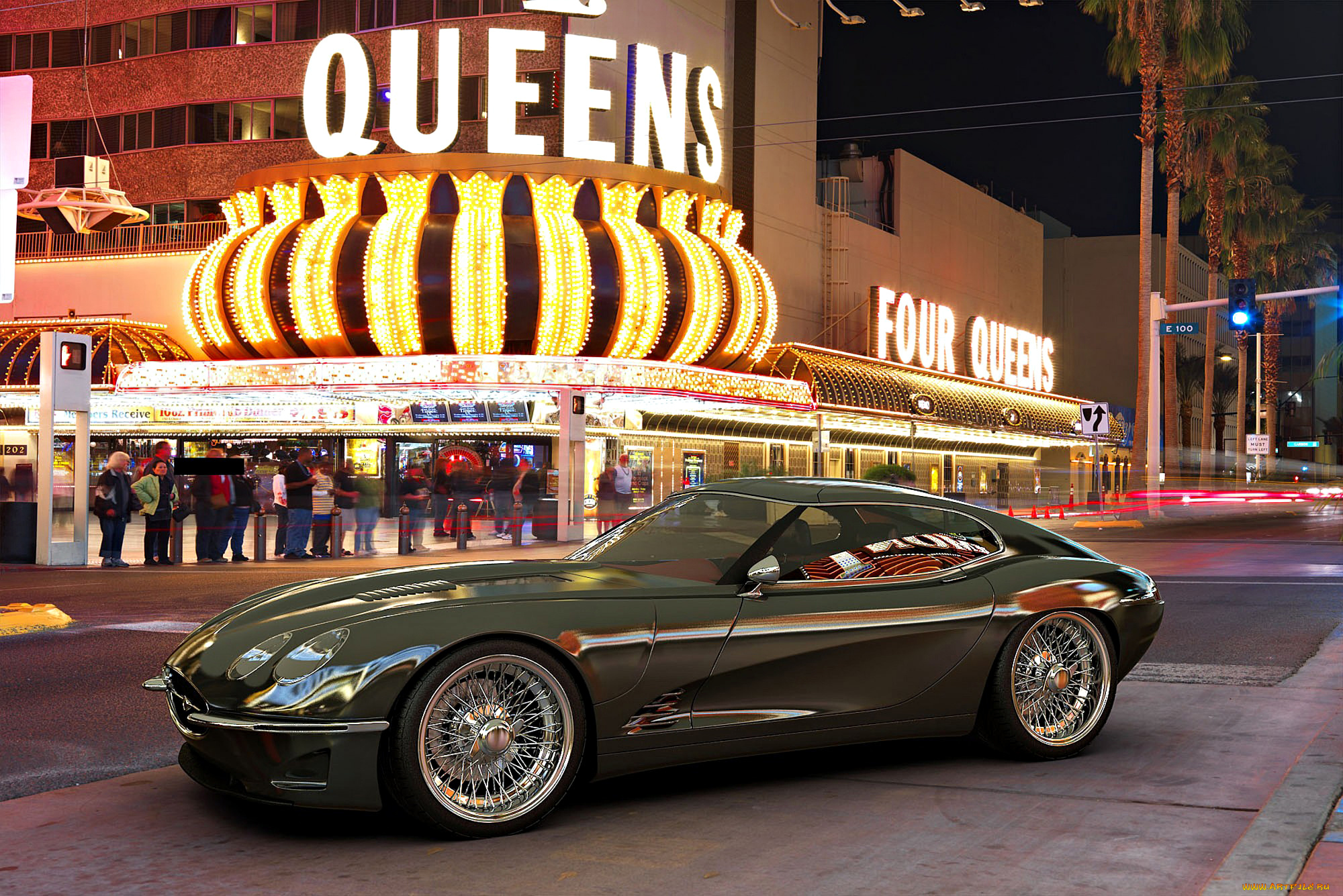 автомобили, 3д, jaguar, growler-e