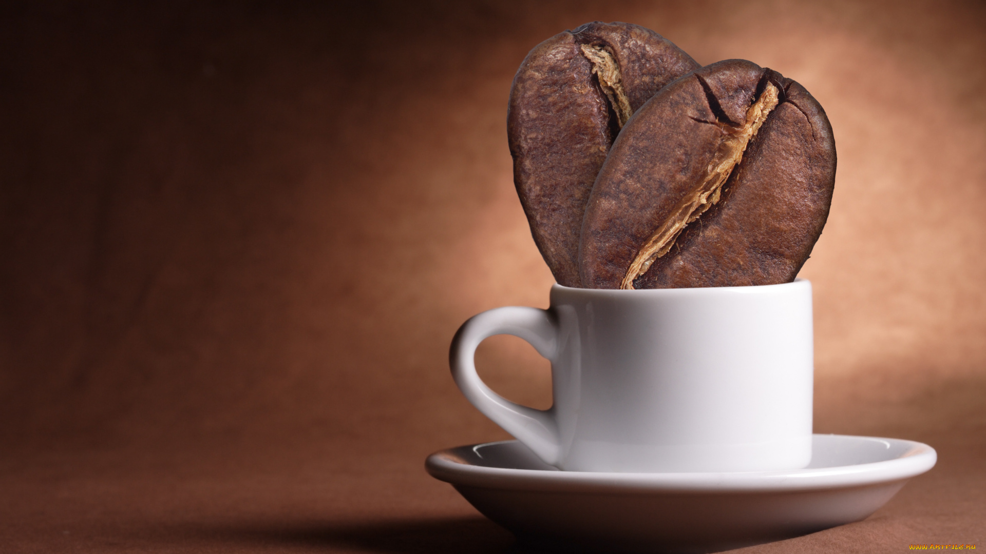 еда, кофе, кофейные, зёрна, чашка