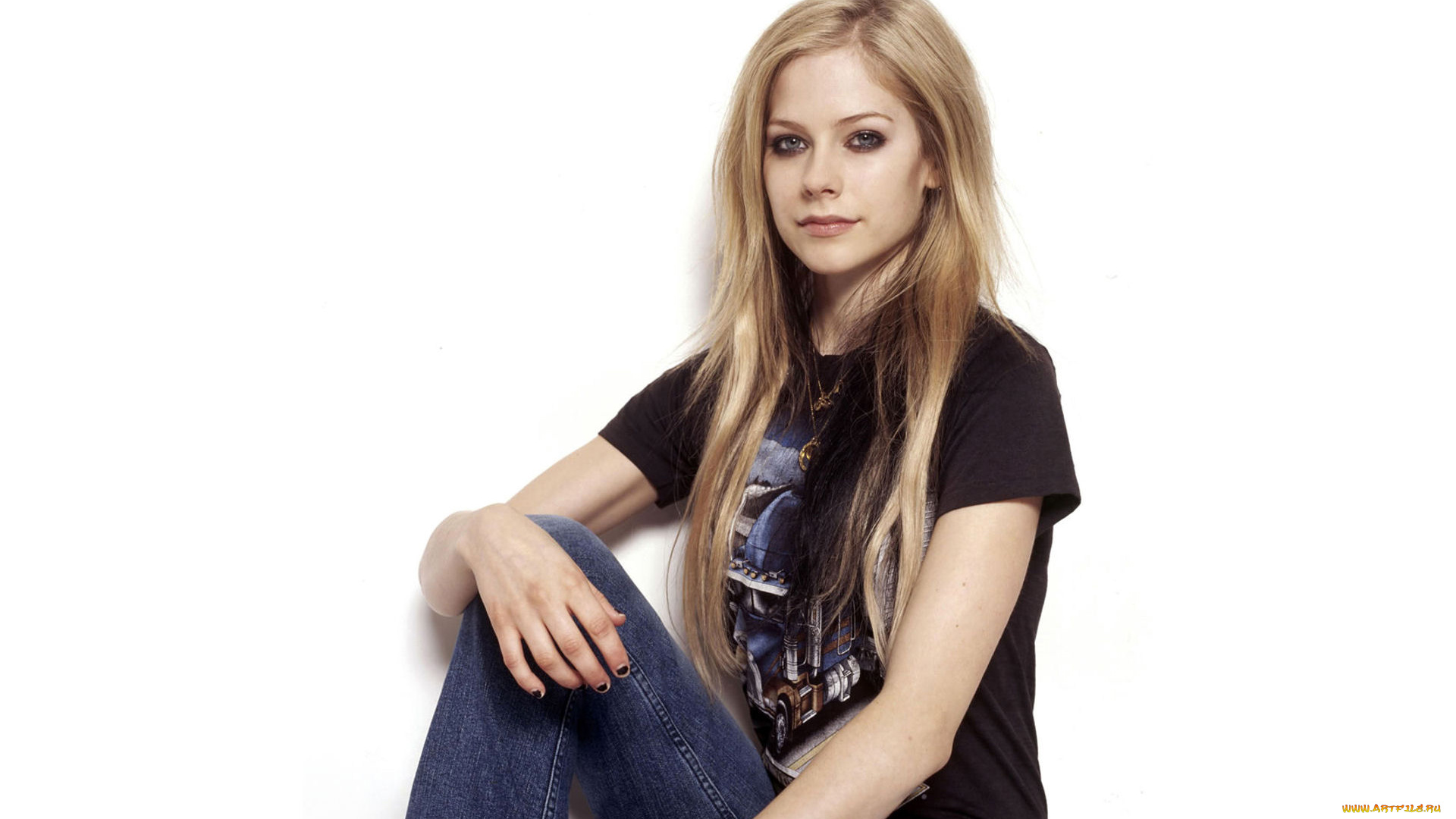 музыка, avril, lavigne, майка, джинсы, медальон