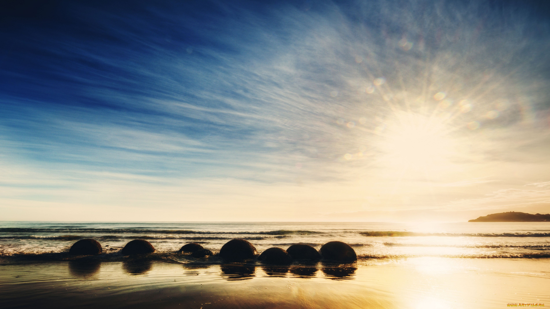 new, zealand, природа, восходы, закаты, новая, зеландия, океан, восход, камни