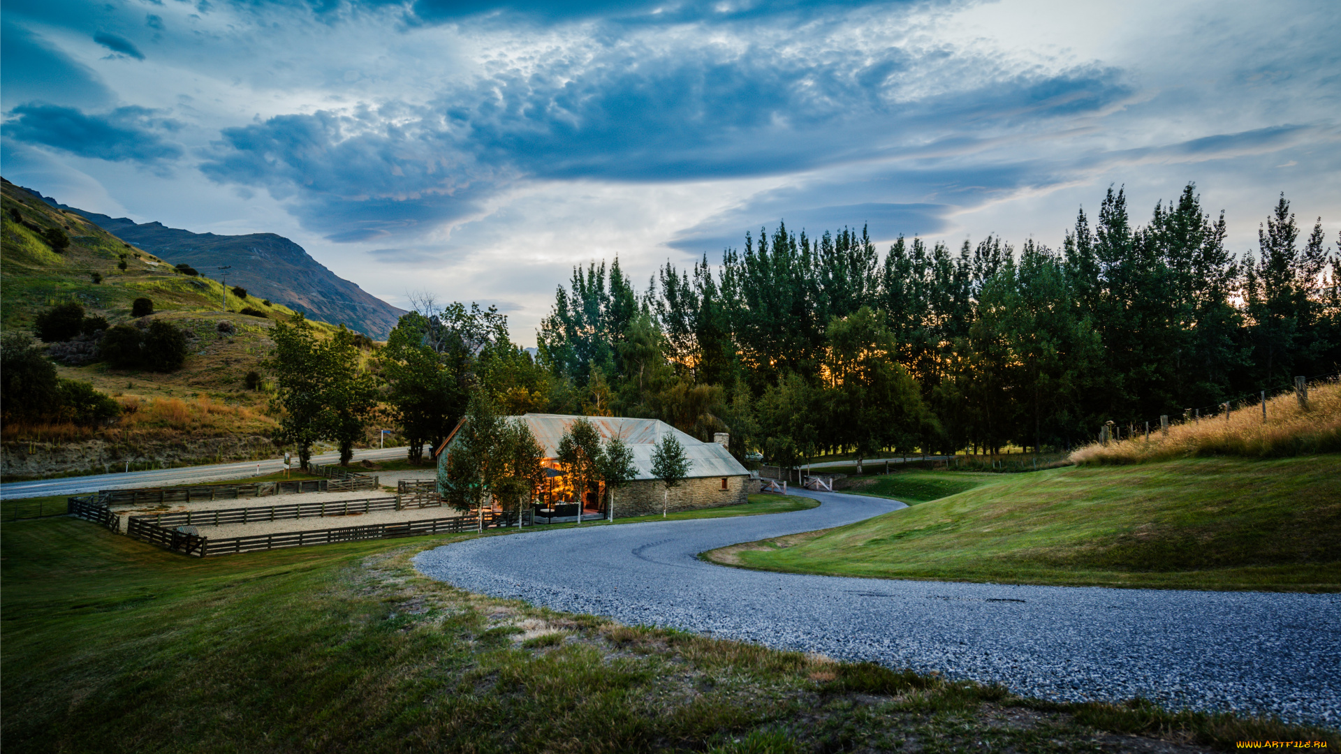 природа, дороги, пейзаж, новая, зеландия