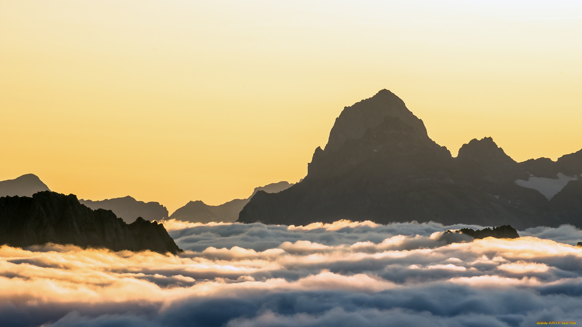 swiss, alps, природа, горы, альпы, вершины, облака