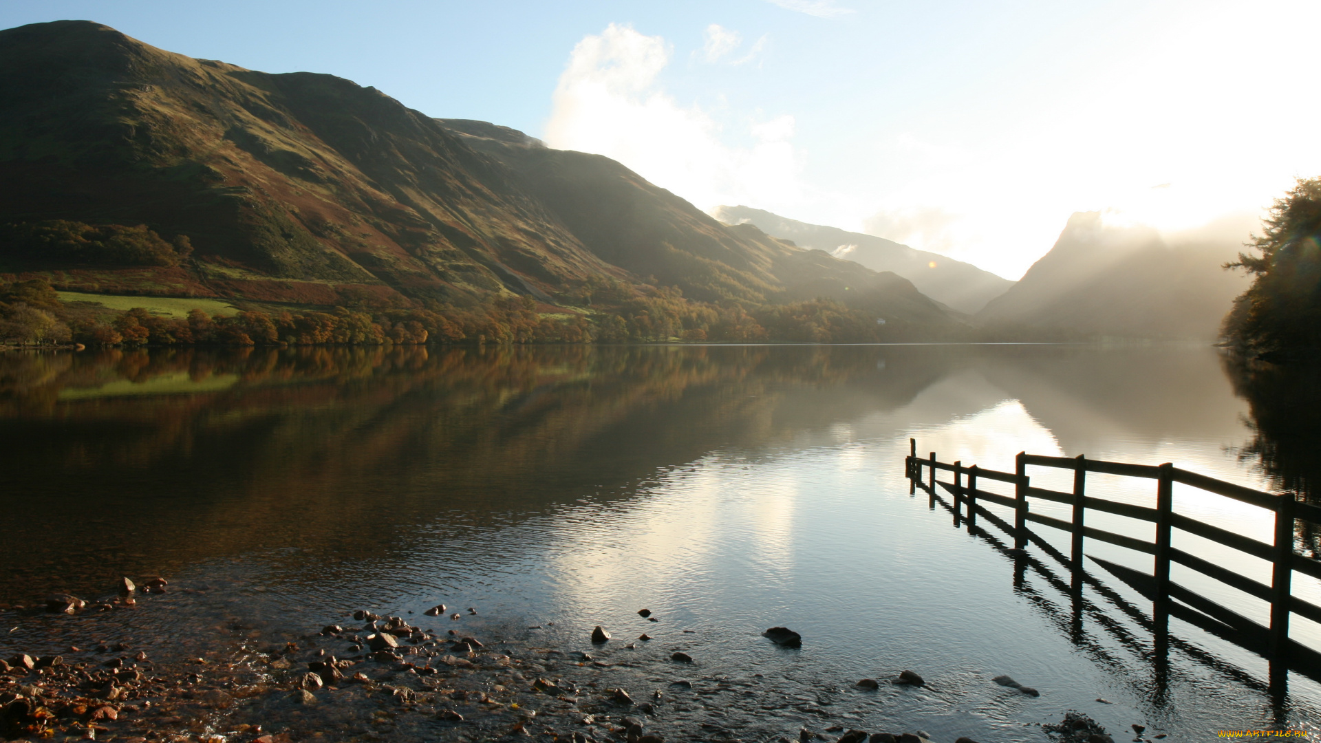 the, lake, district, national, park, uk, england, cumbria, природа, реки, озера, горы, река, дымка