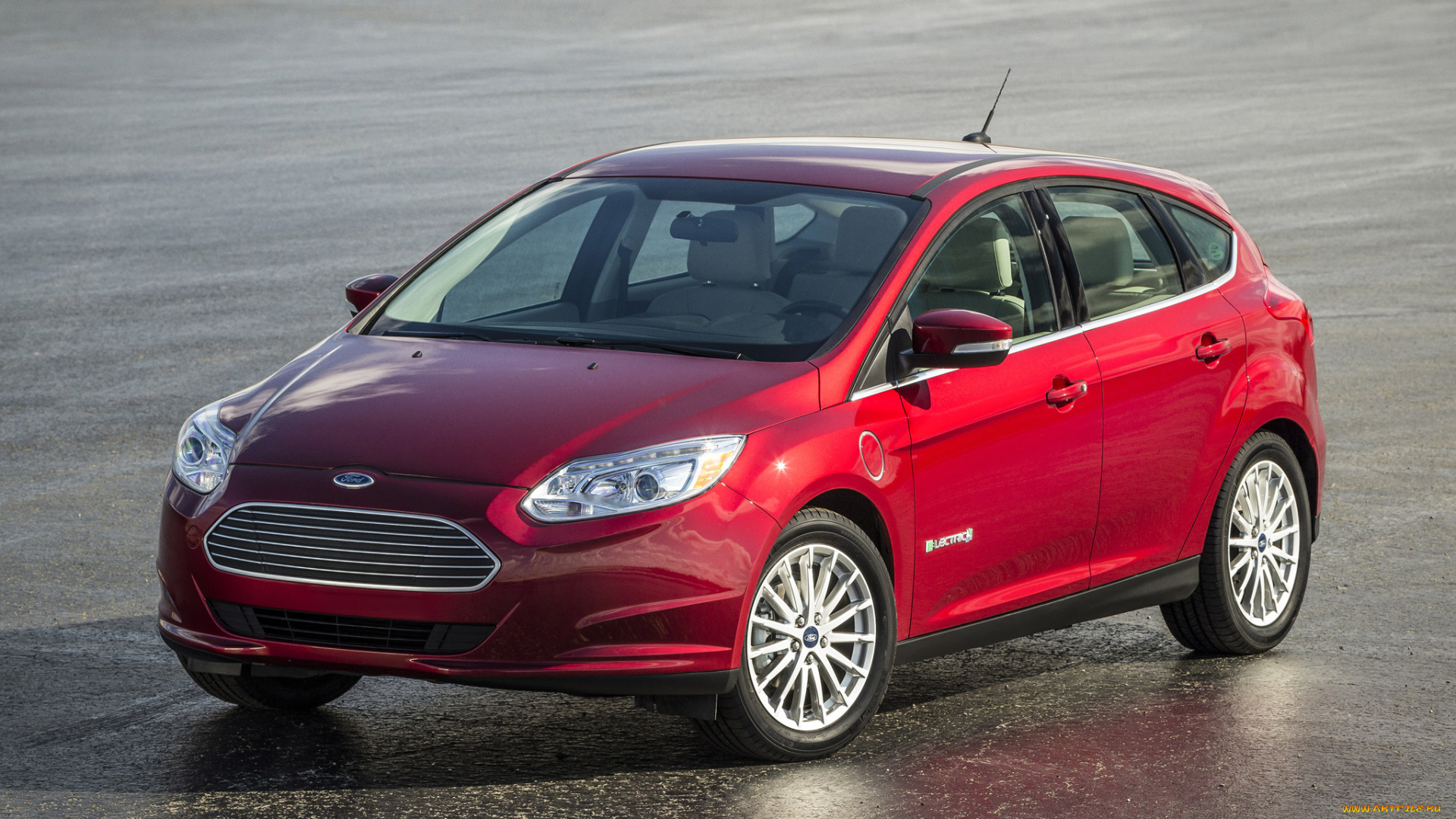 автомобили, ford, красный, 2014, focus, electric