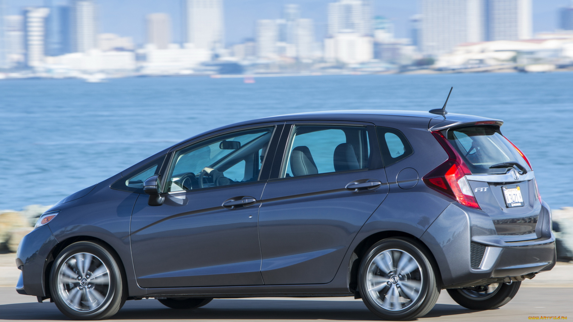 автомобили, honda, 2014, us-spec, fit, серая