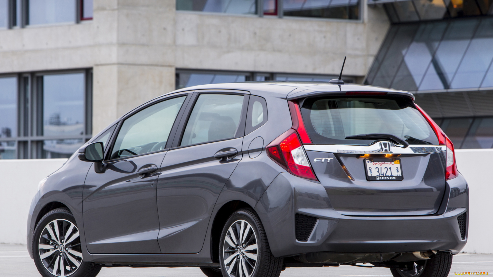 автомобили, honda, fit, серая, 2014, us-spec