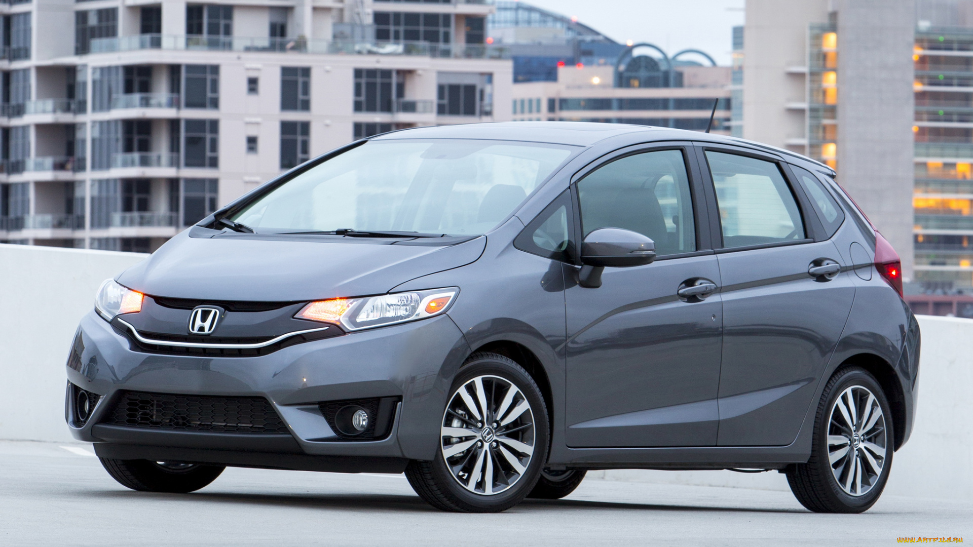 автомобили, honda, серая, us-spec, fit, 2014