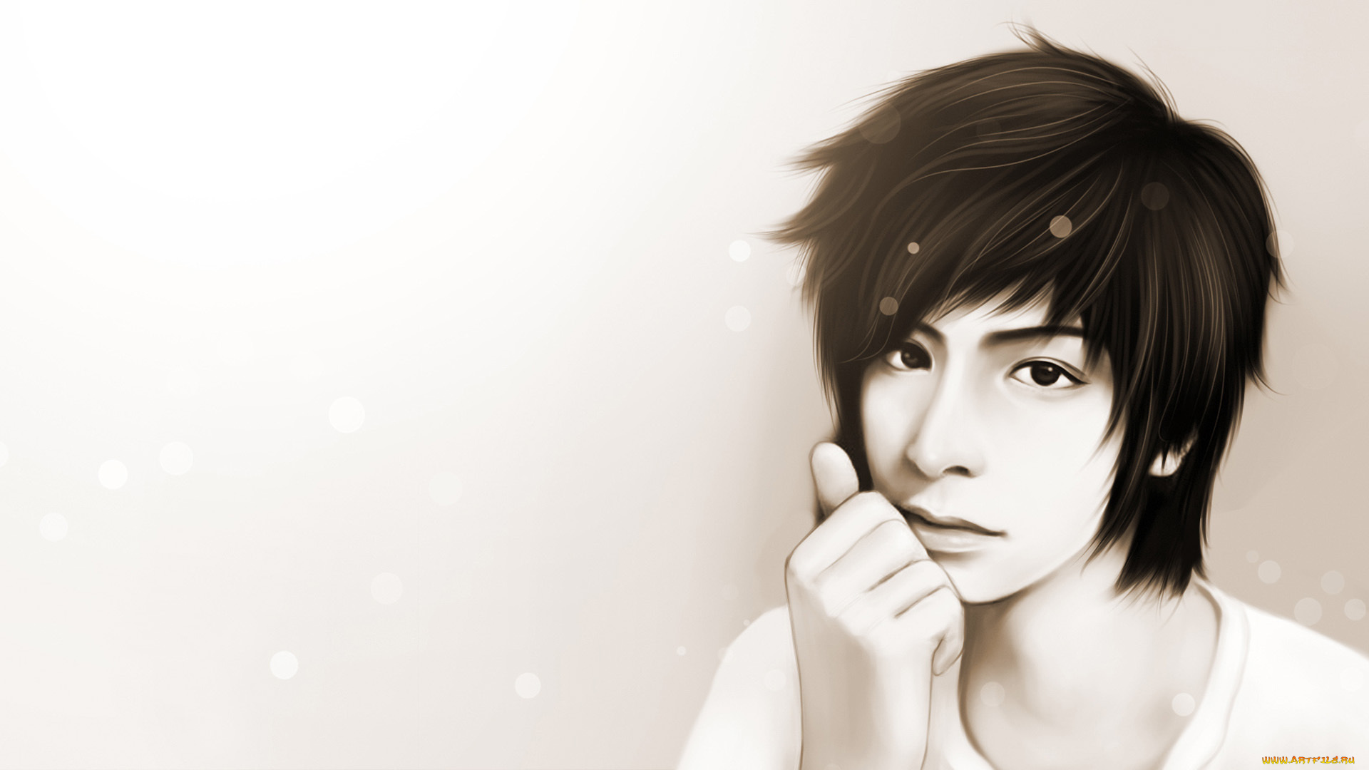 рисованные, люди, портрет, парень