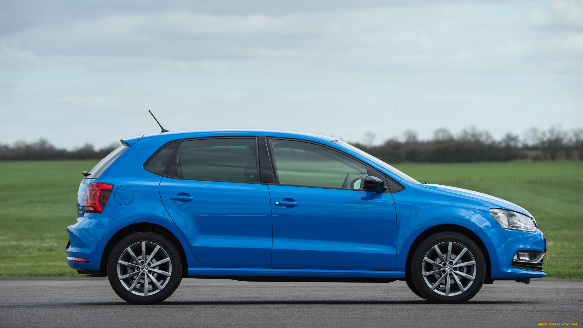 автомобили, volkswagen, polo, 5-door, uk-spec, typ, 6r, 2014г, синий