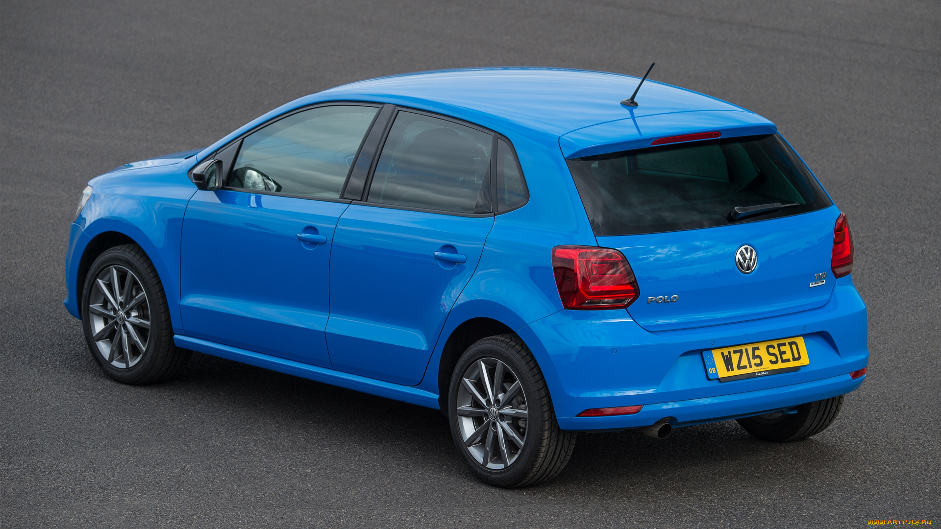 автомобили, volkswagen, polo, 5-door, uk-spec, typ, 6r, 2014г, синий