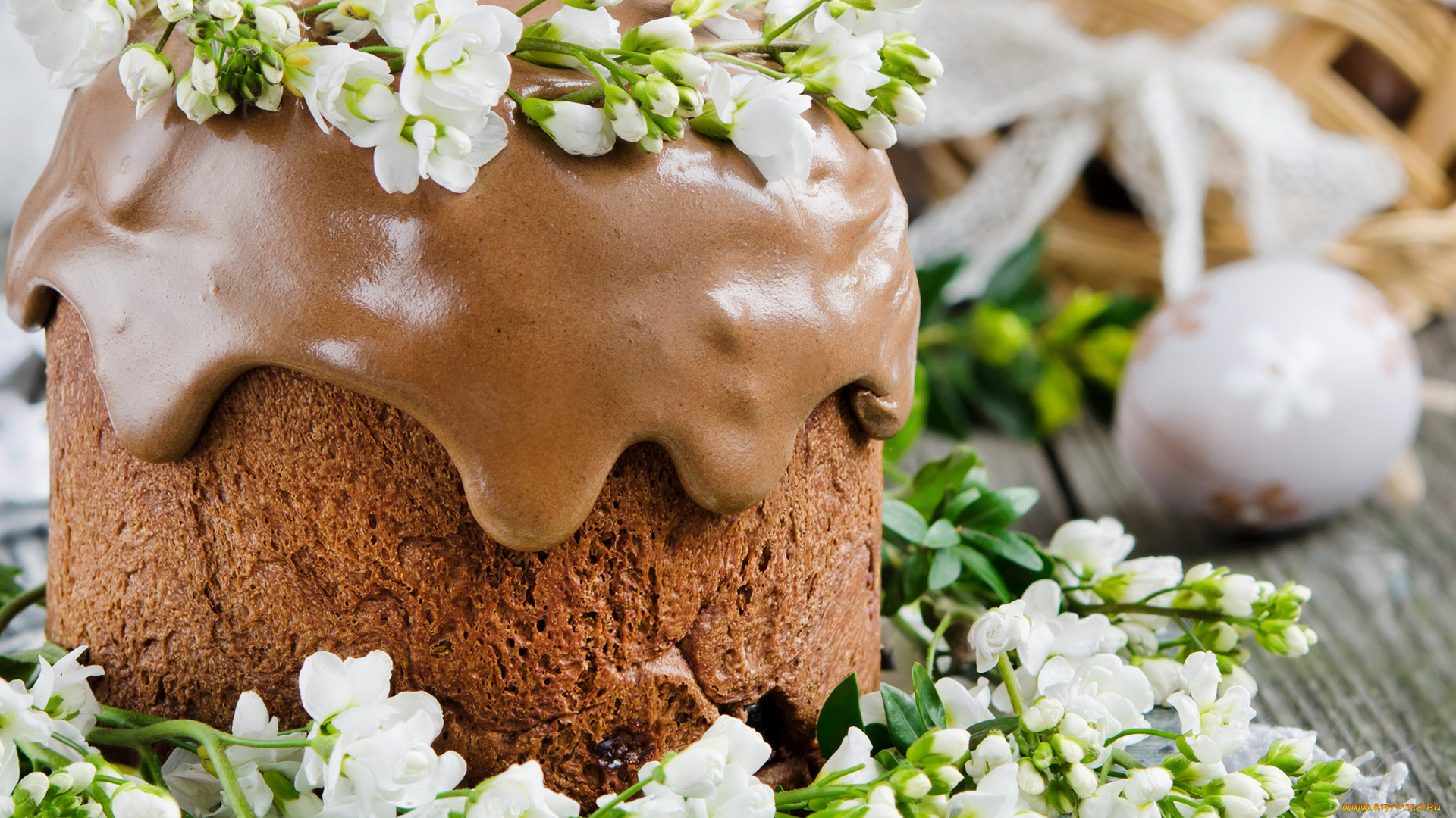 праздничные, пасха, цветы, яйца, выпечка