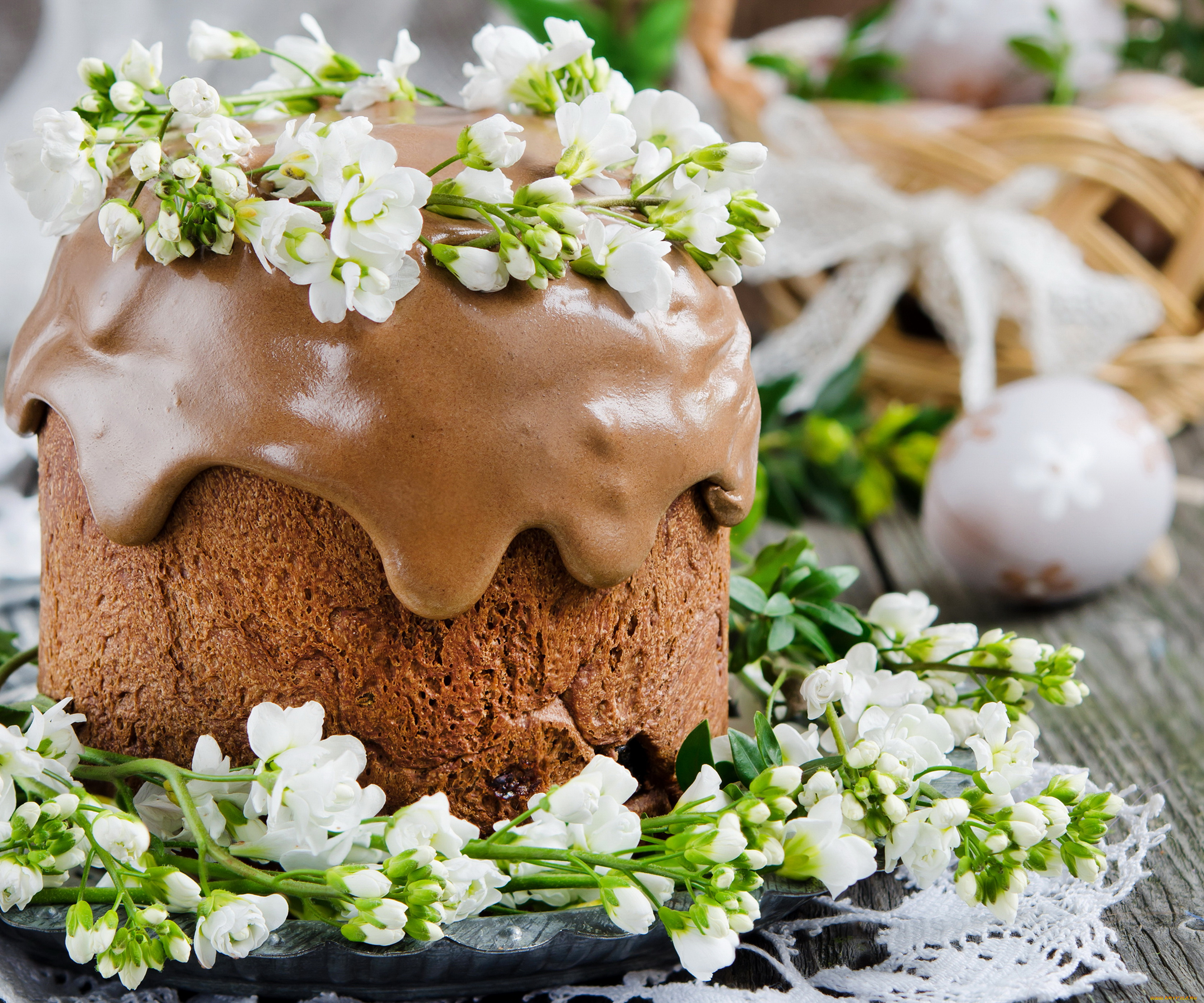 праздничные, пасха, цветы, яйца, выпечка