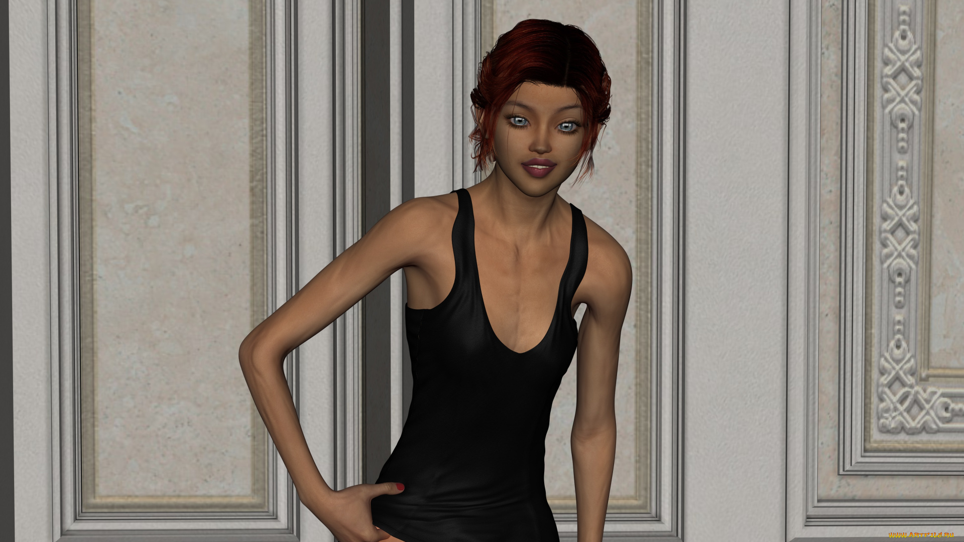 3д, графика, люди, , people, девушка, взгляд, фон