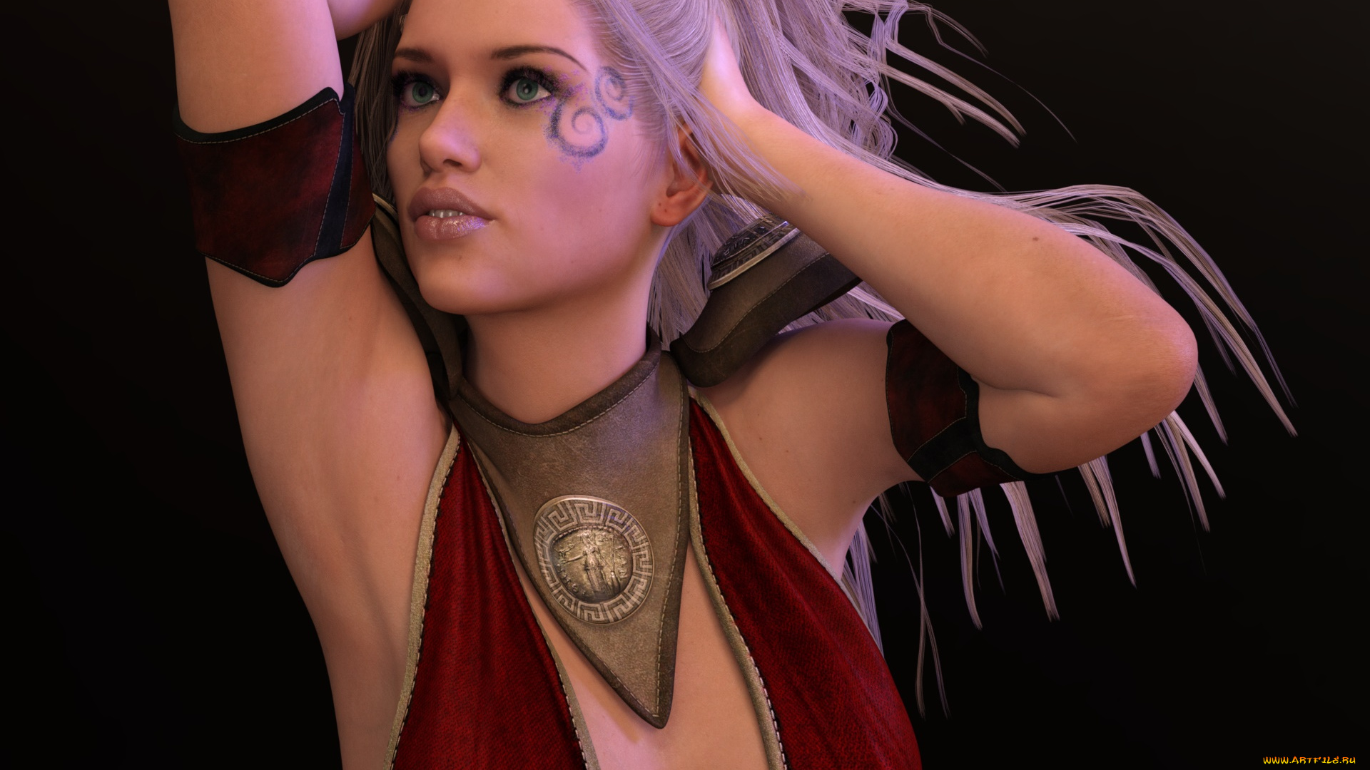 3д, графика, люди, , people, девушка, взгляд, фон