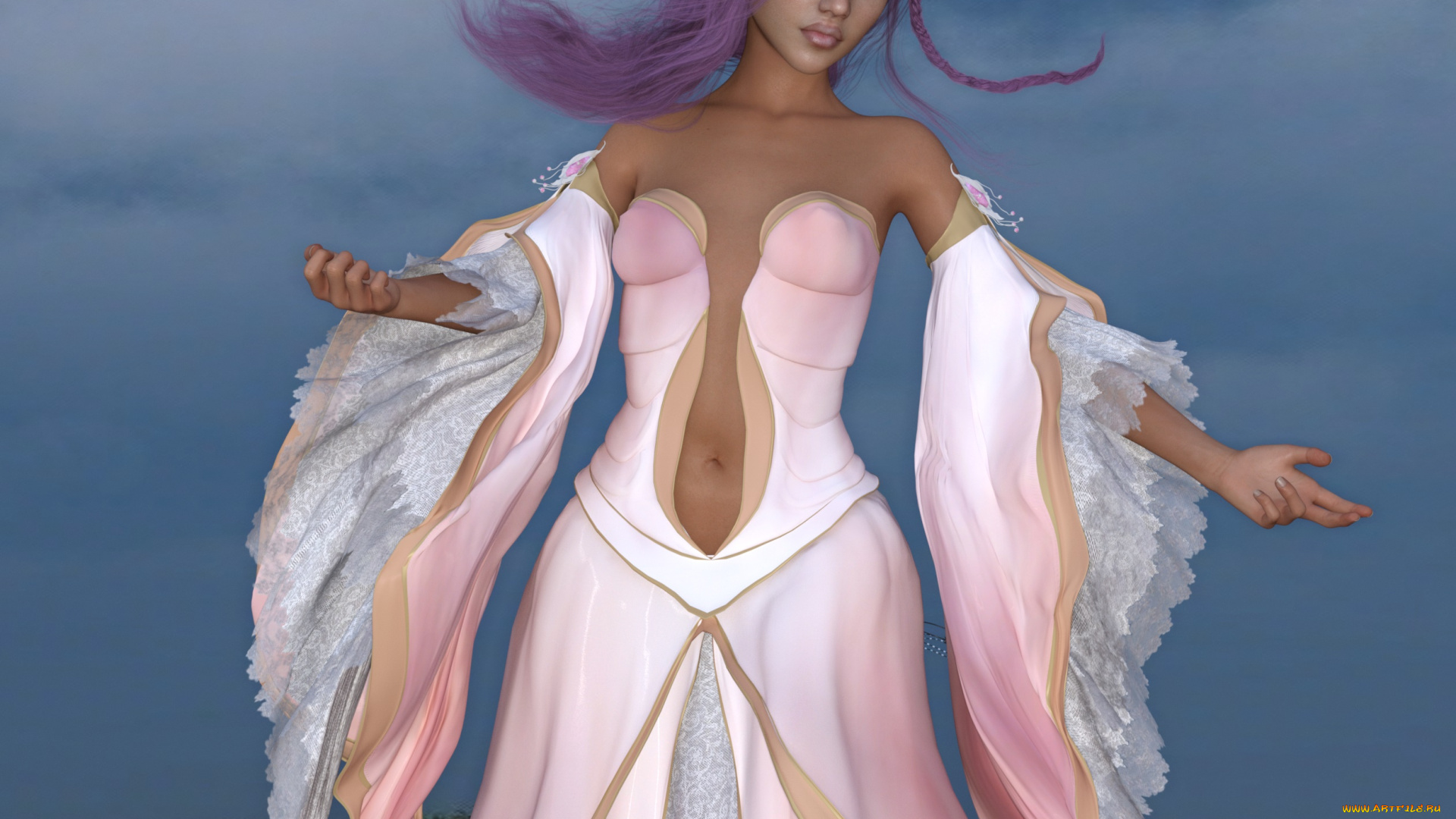 3д, графика, люди, , people, девушка, взгляд, фон