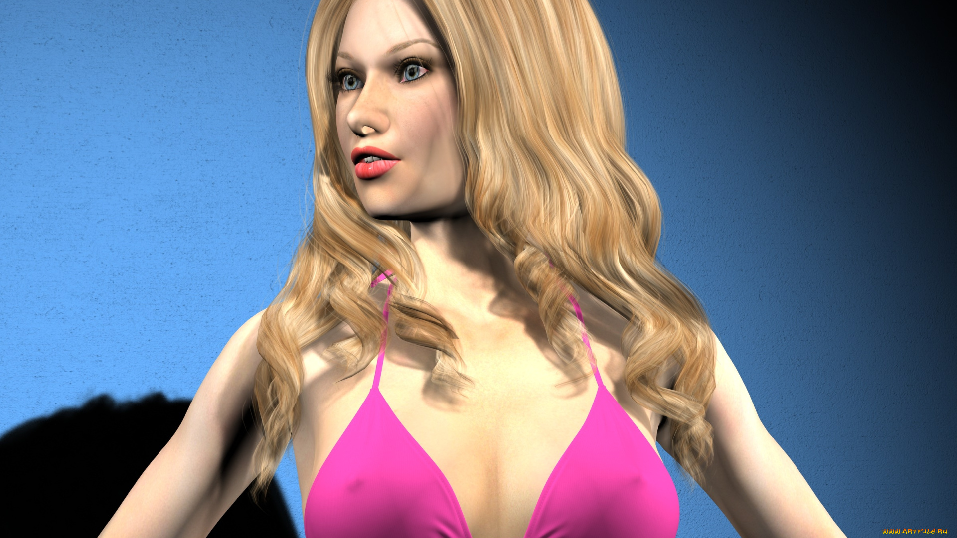 3д, графика, люди, , people, девушка, взгляд, фон