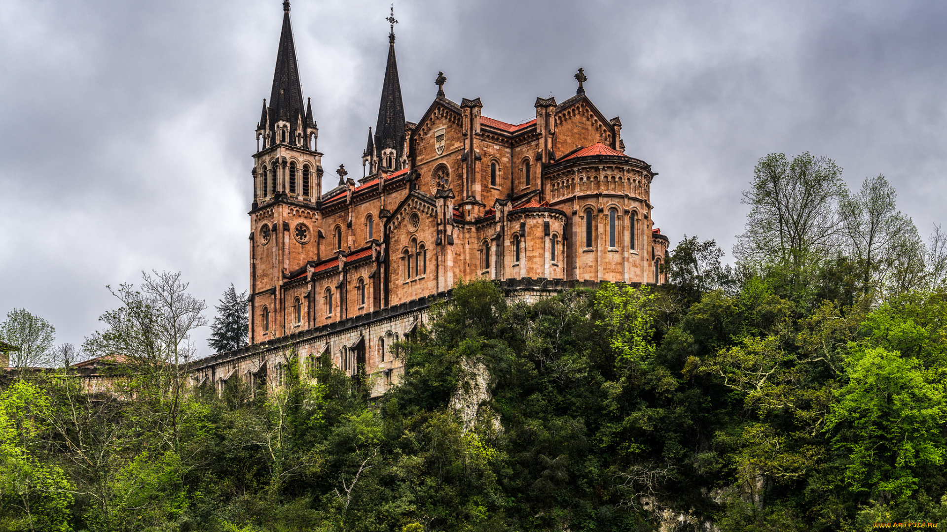 basilica, de, covadonga, города, -, католические, соборы, , костелы, , аббатства, базилика, собор