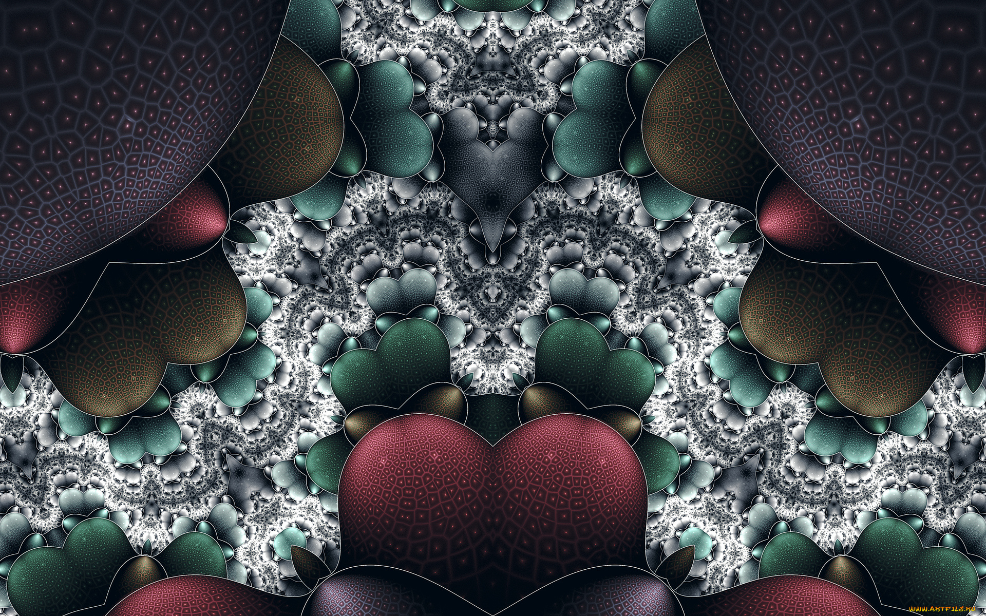 3д, графика, фракталы, , fractal, узор, фон, цвета