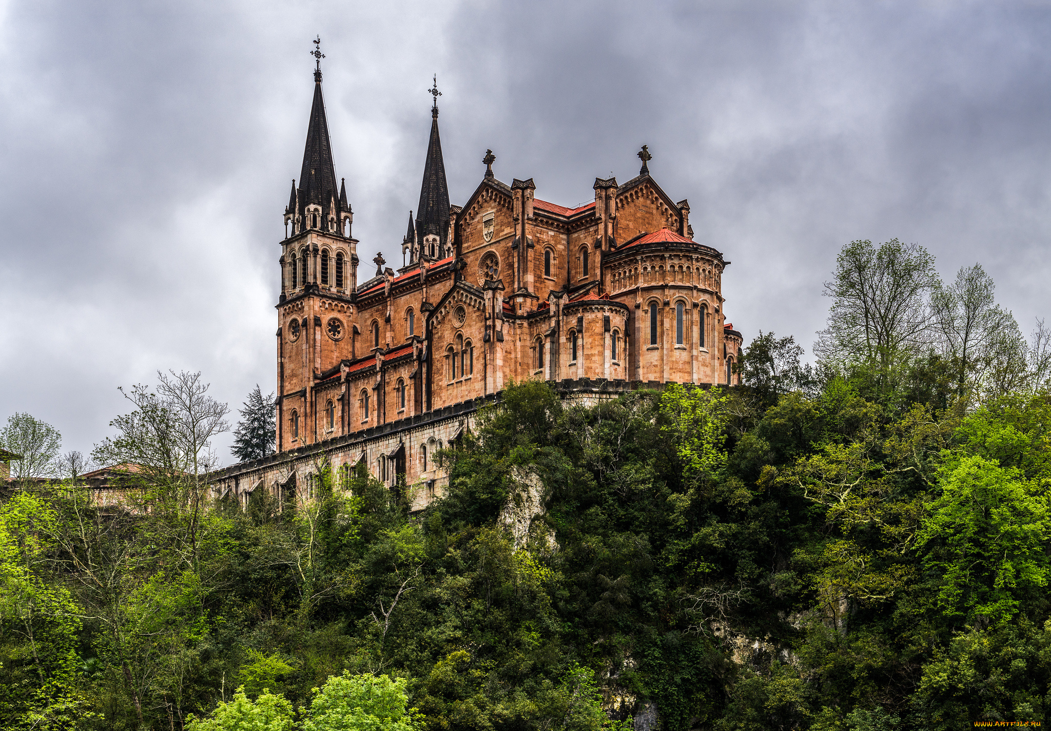 basilica, de, covadonga, города, -, католические, соборы, , костелы, , аббатства, базилика, собор