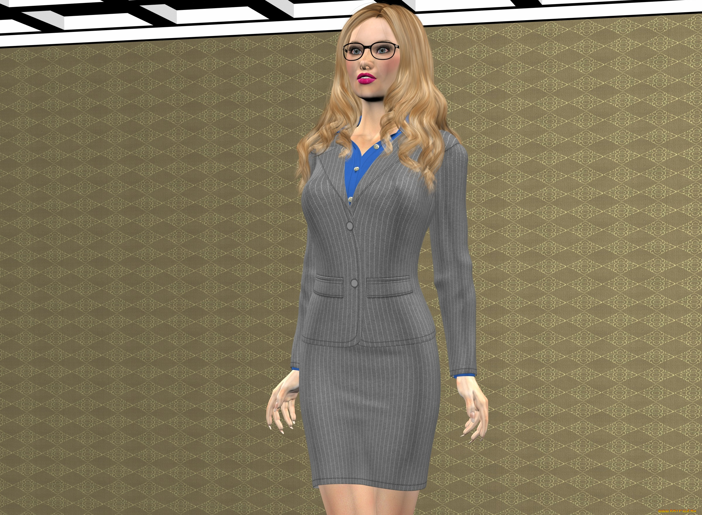 3д, графика, люди, , people, девушка, взгляд, фон